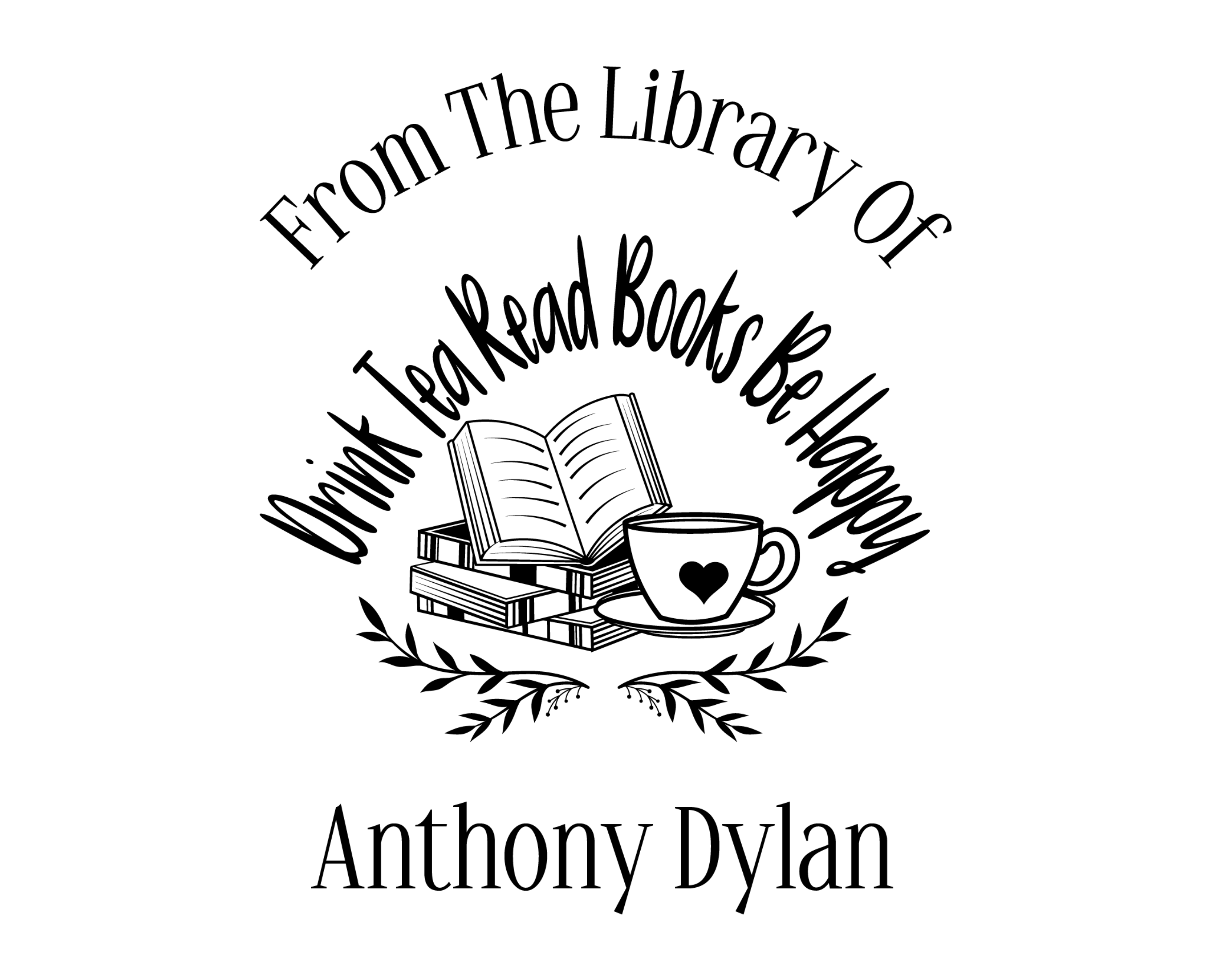 Coffee Custom Name Book Stamp - JL-Book19