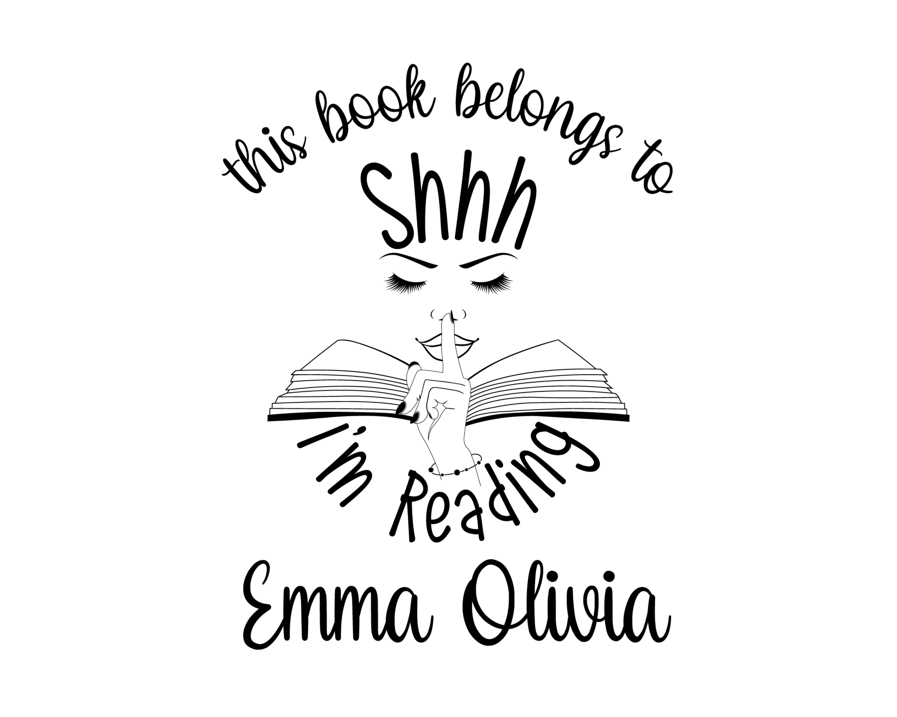 Girl Custom Name Book Stamp - JL-Book20