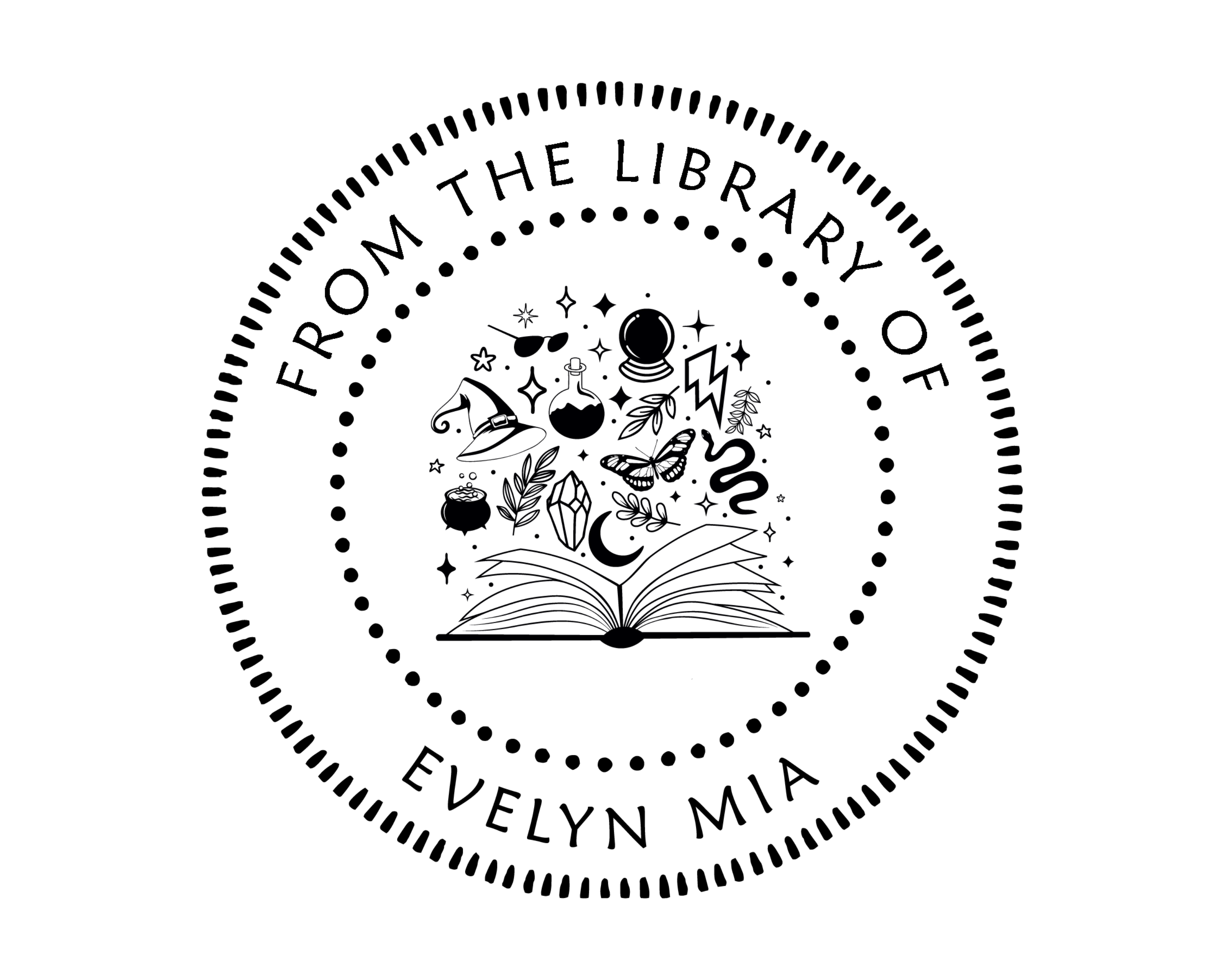 Halloween Custom Name Book Stamp - JL-Book23