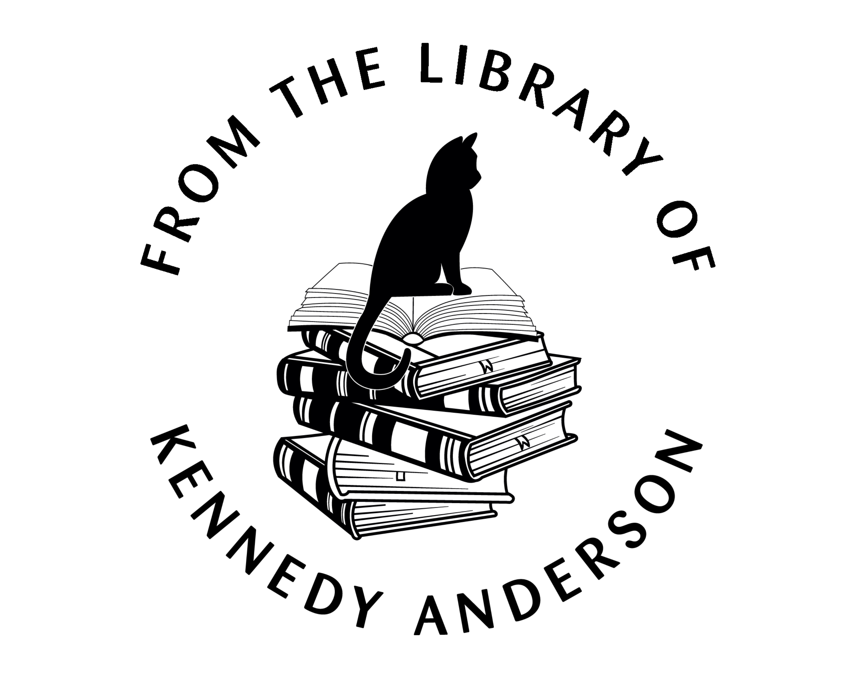 Cat Custom Name Book Stamp - JL-Book50