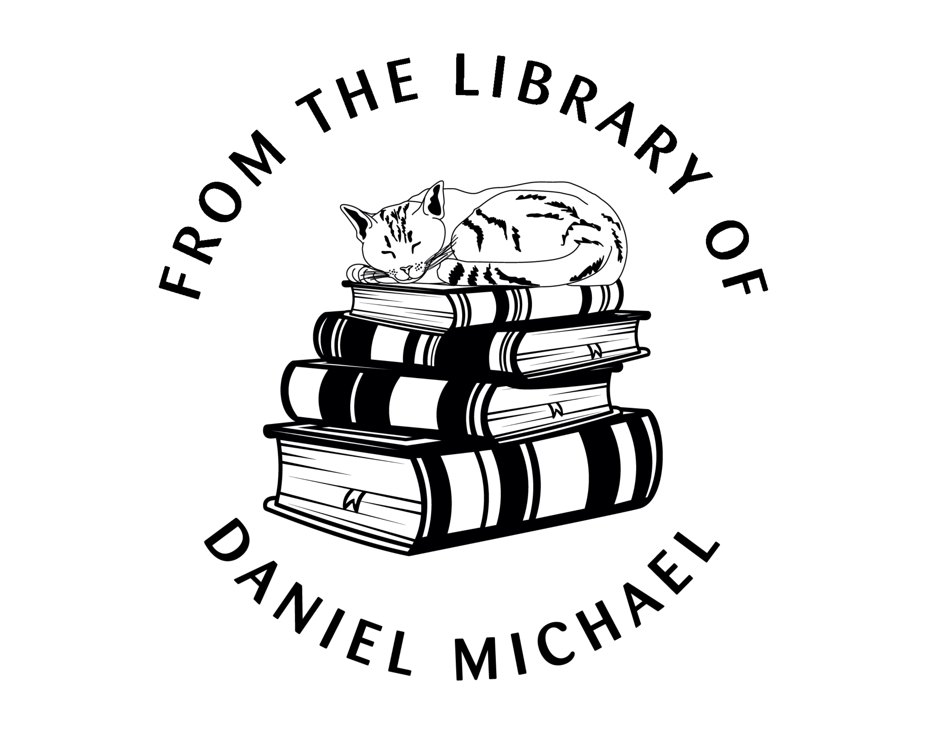 Cat Custom Name Book Stamp - JL-Book8