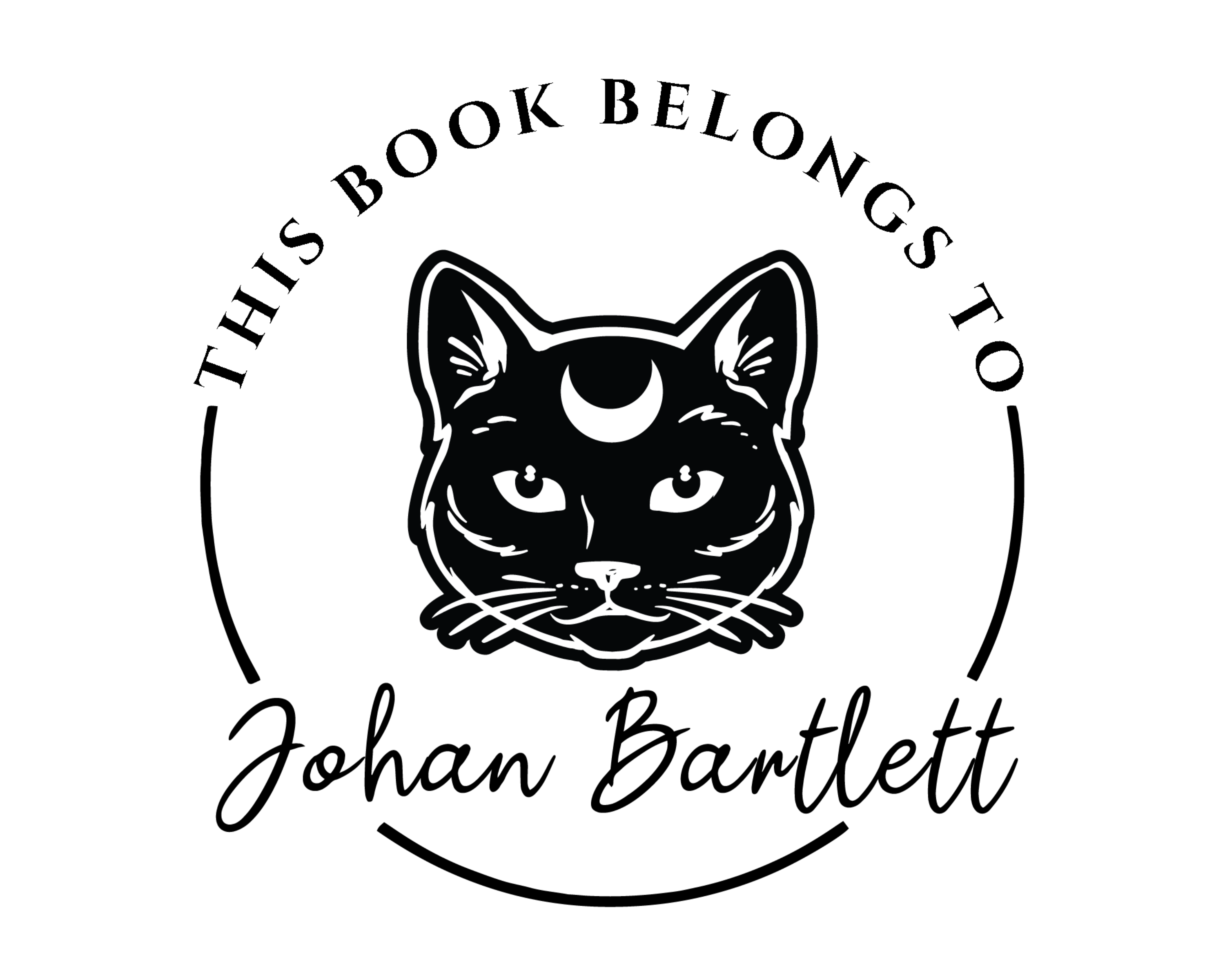 Cat Custom Name Book Stamp - JL-Celestial10