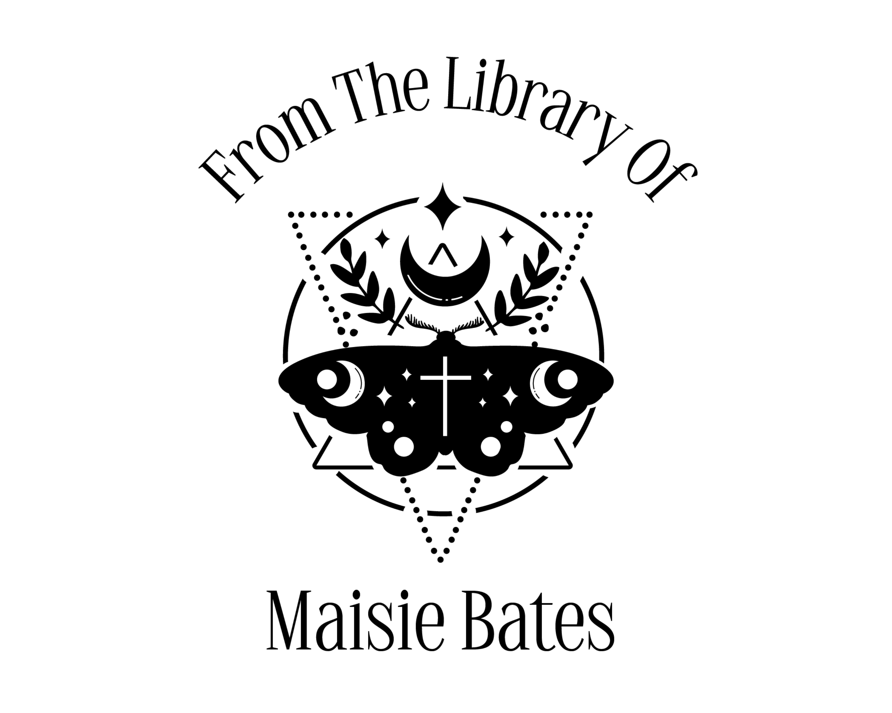 Butterfly Custom Name Book Stamp - JL-Celestial18