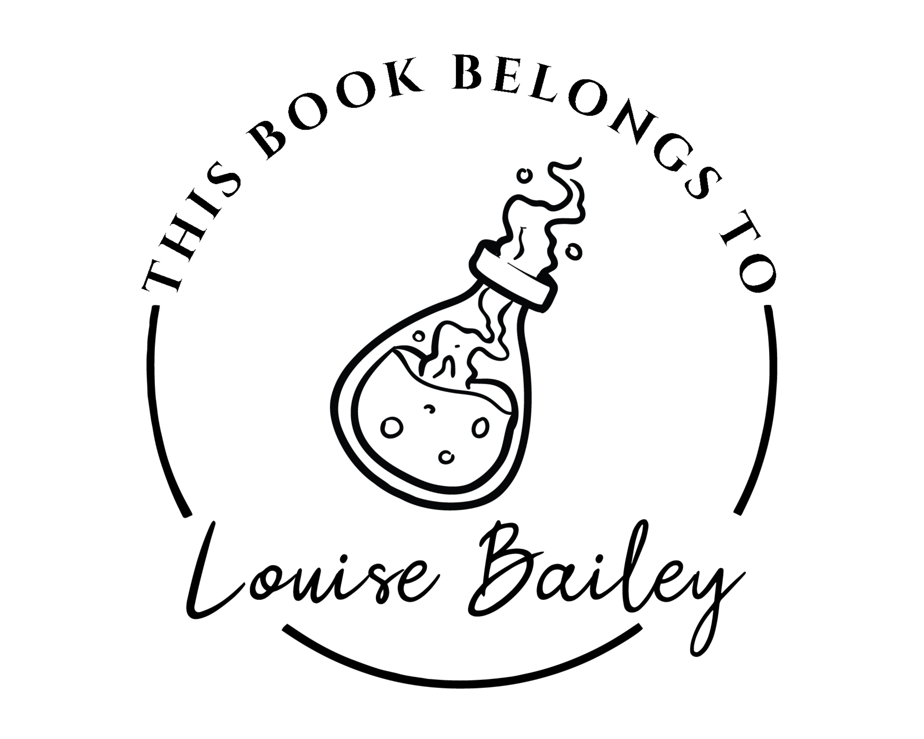 Celestial Custom Name Book Stamp - JL-Celestial30