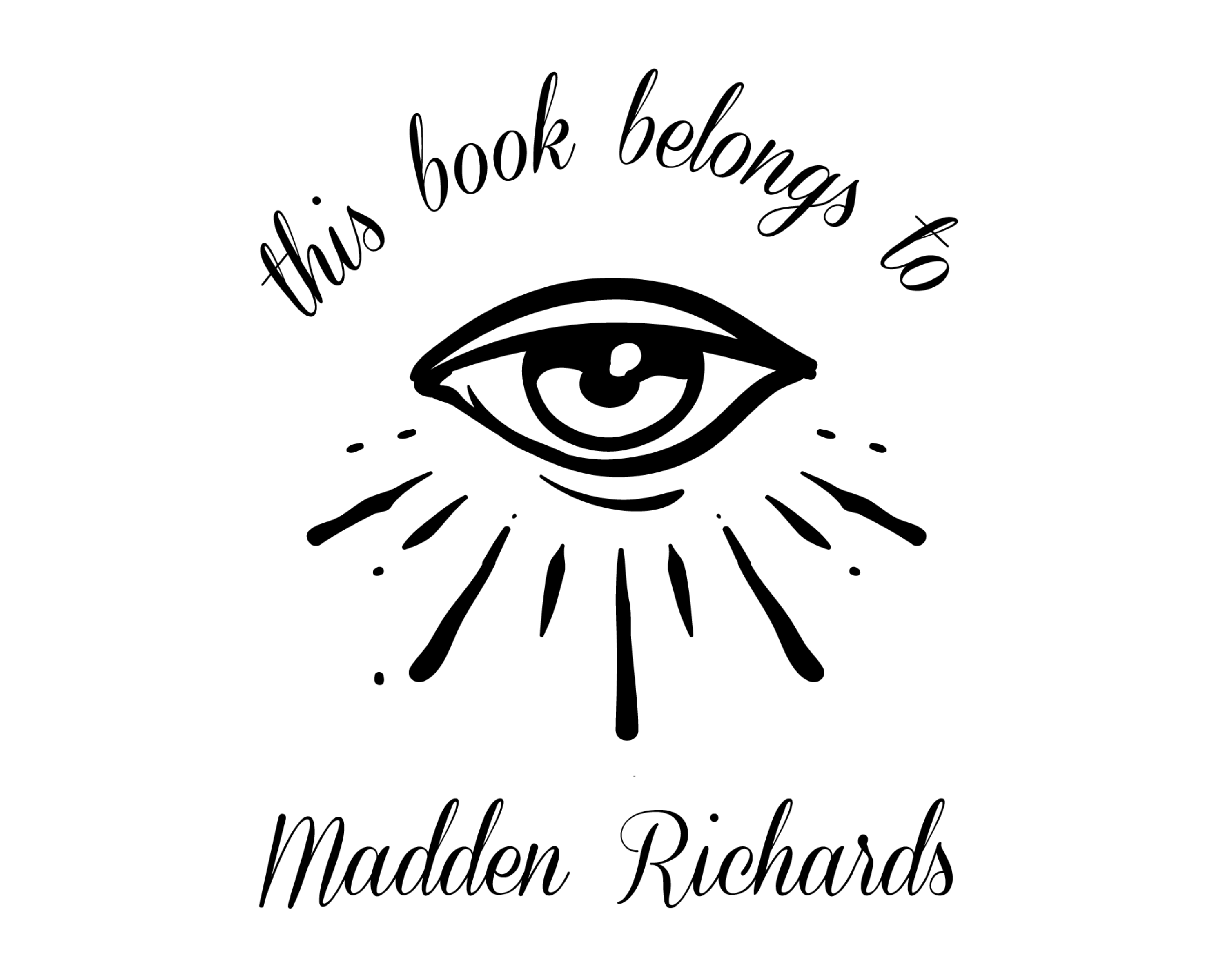 Celestial Custom Name Book Stamp - JL-Celestial35