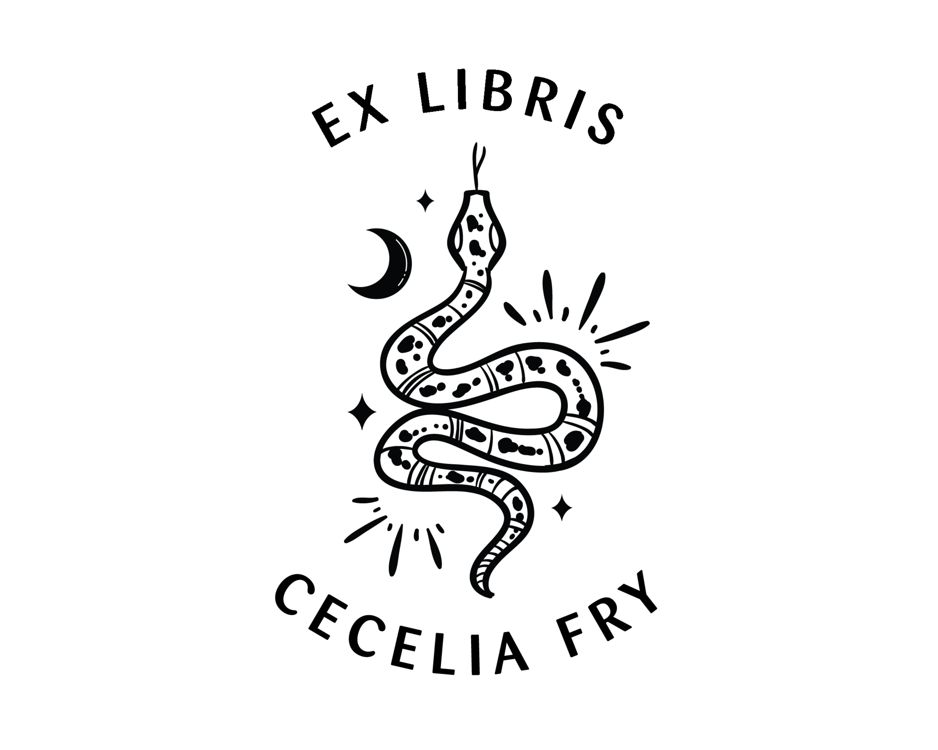 Animals Custom Name Book Stamp - JL-Celestial37