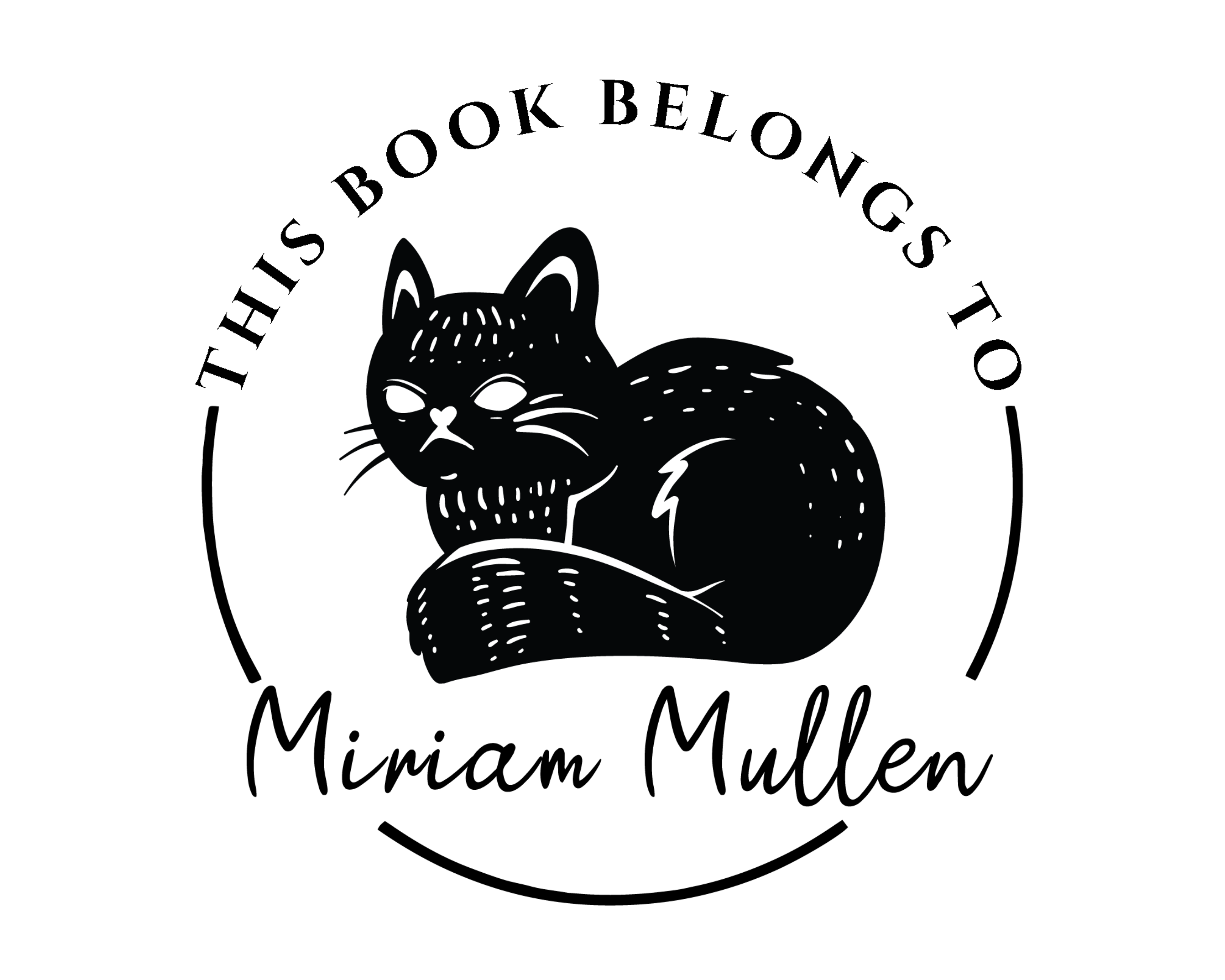 Cat Custom Name Book Stamp - JL-Celestial46