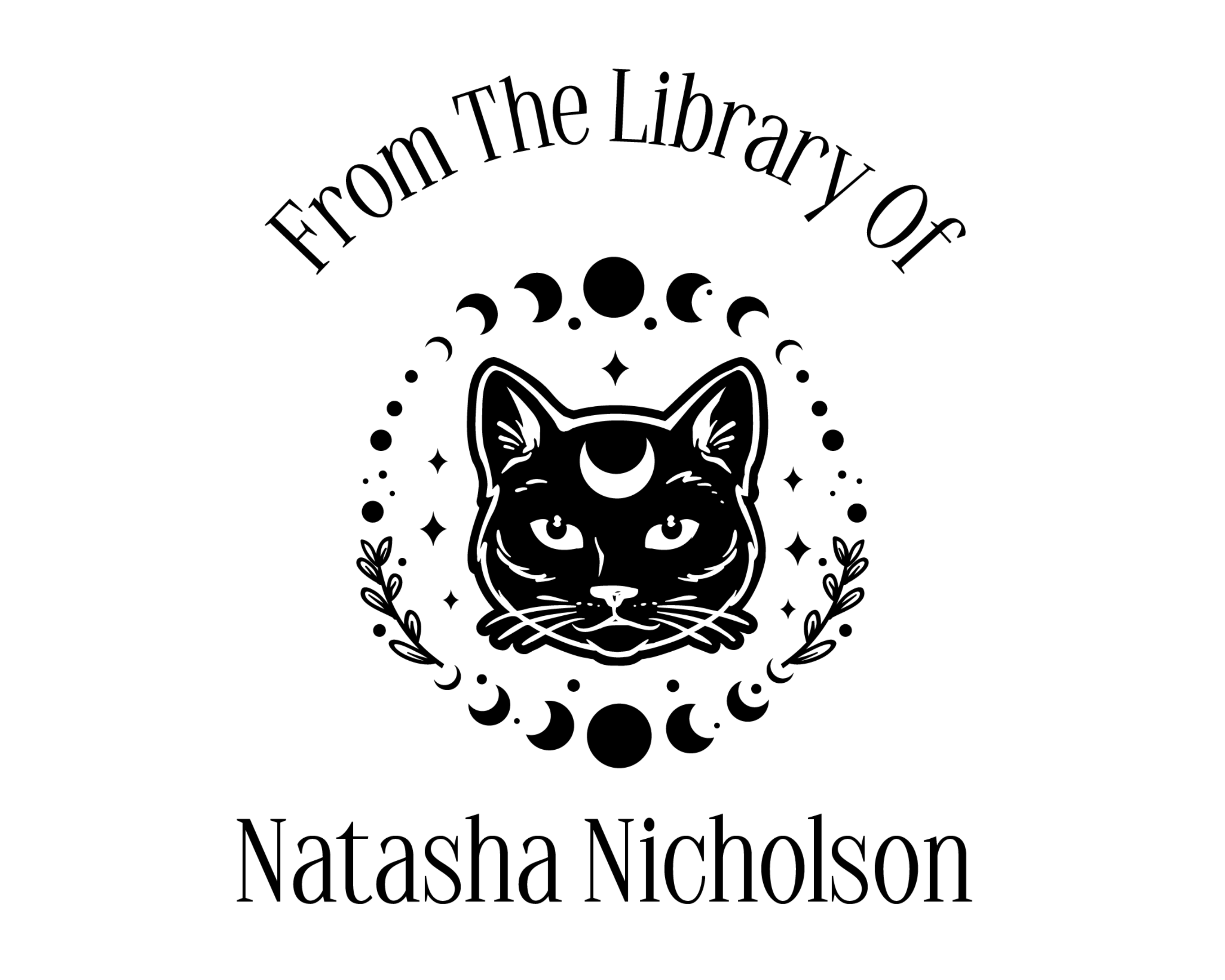 Cat Custom Name Book Stamp - JL-Celestial5