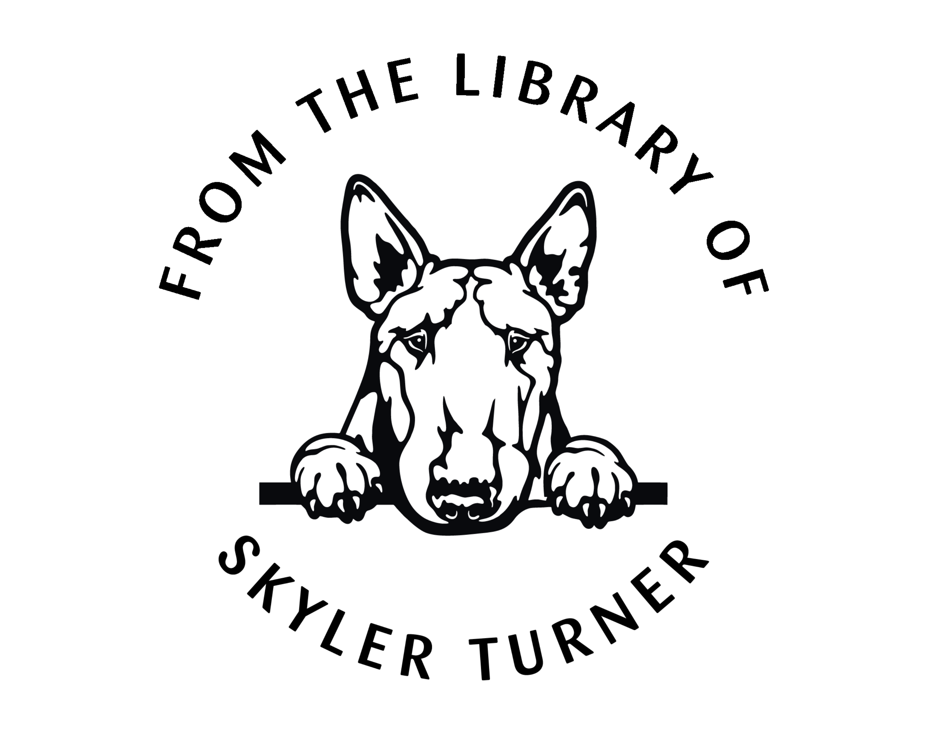 Dog Custom Name Book Stamp - JL-DOG1-BullTerrier