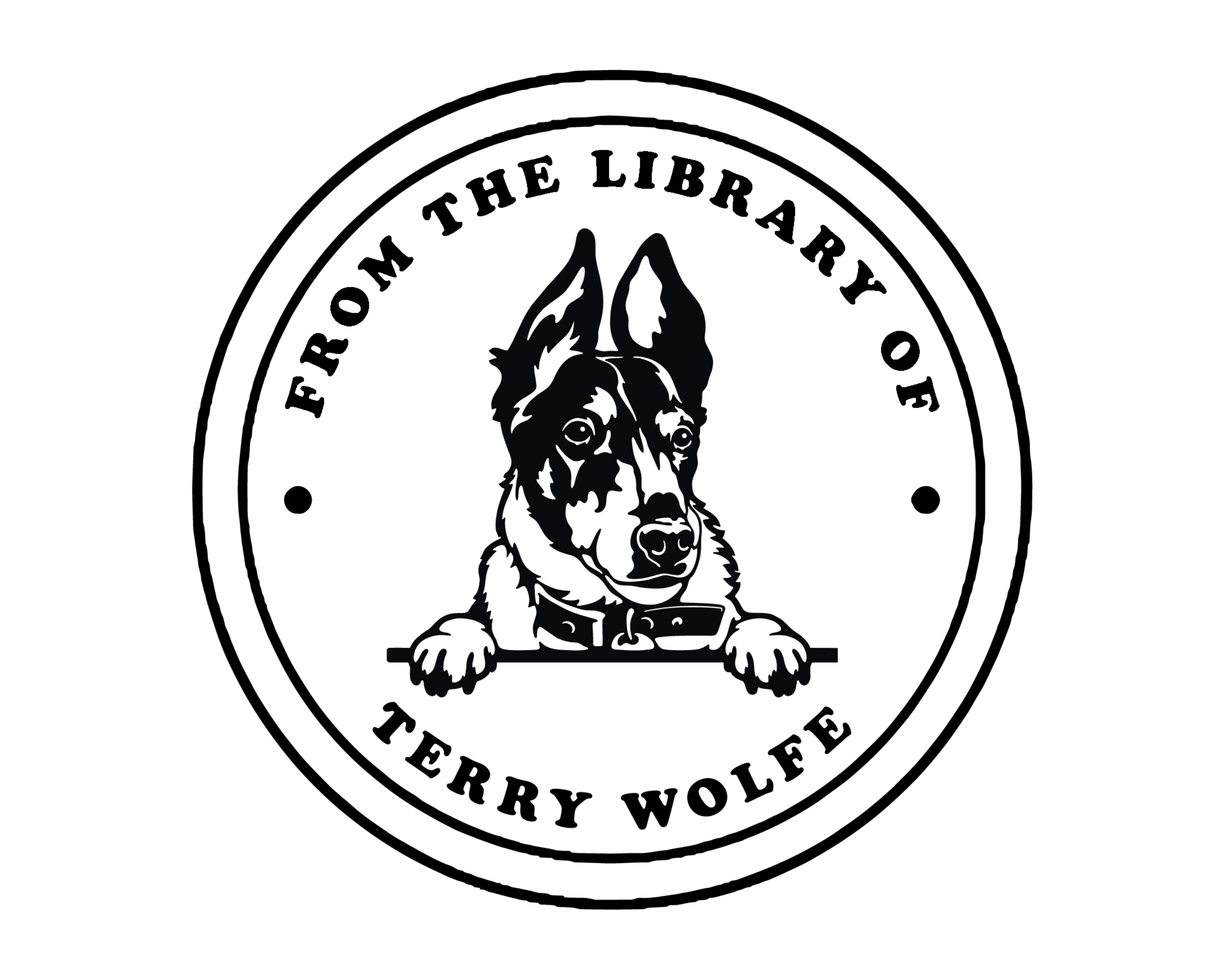 Dog Custom Name Book Stamp - JL-DOG11-FoxTerrier