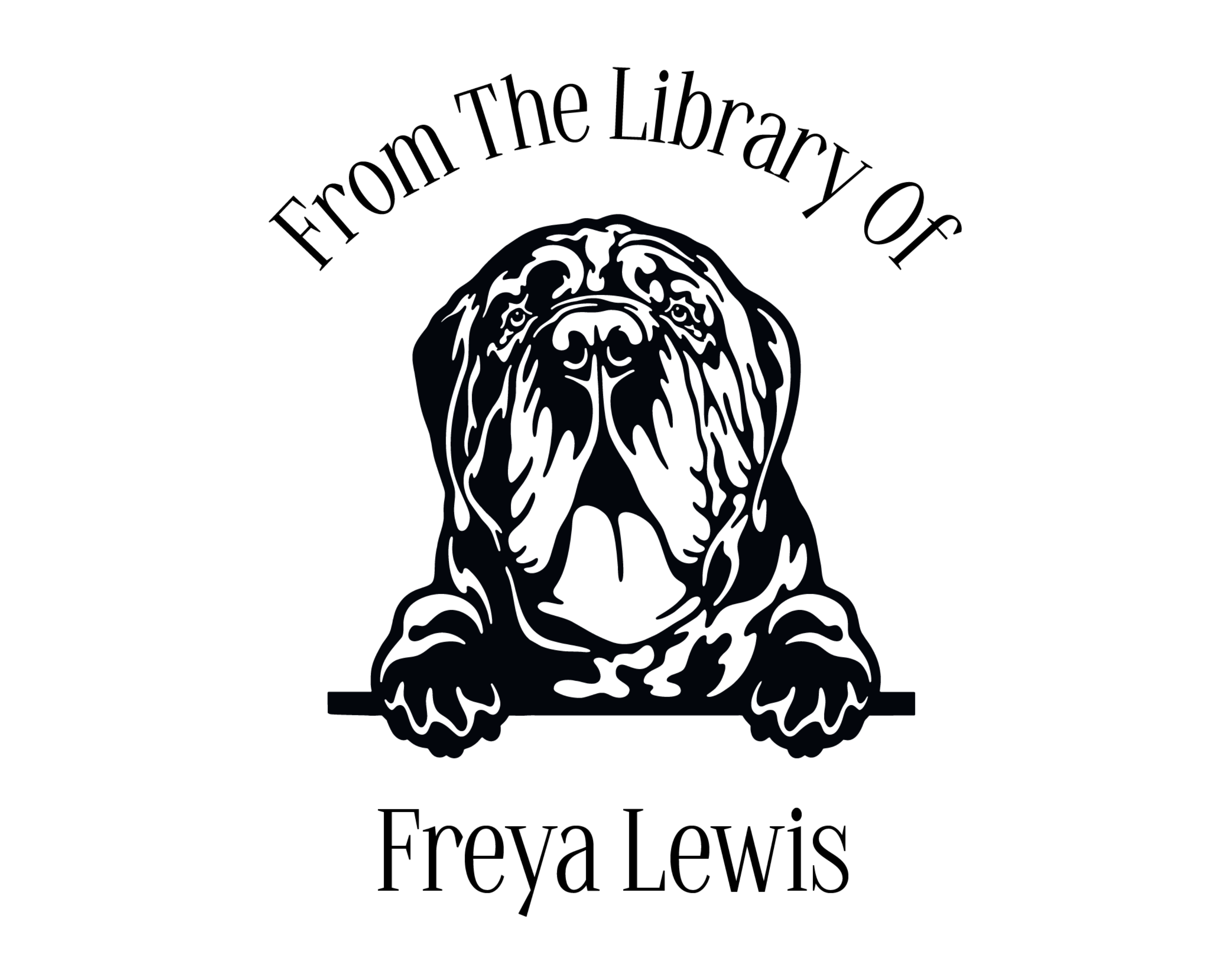 Dog Custom Name Book Stamp - JL-DOG12-NeapolitanMastiff