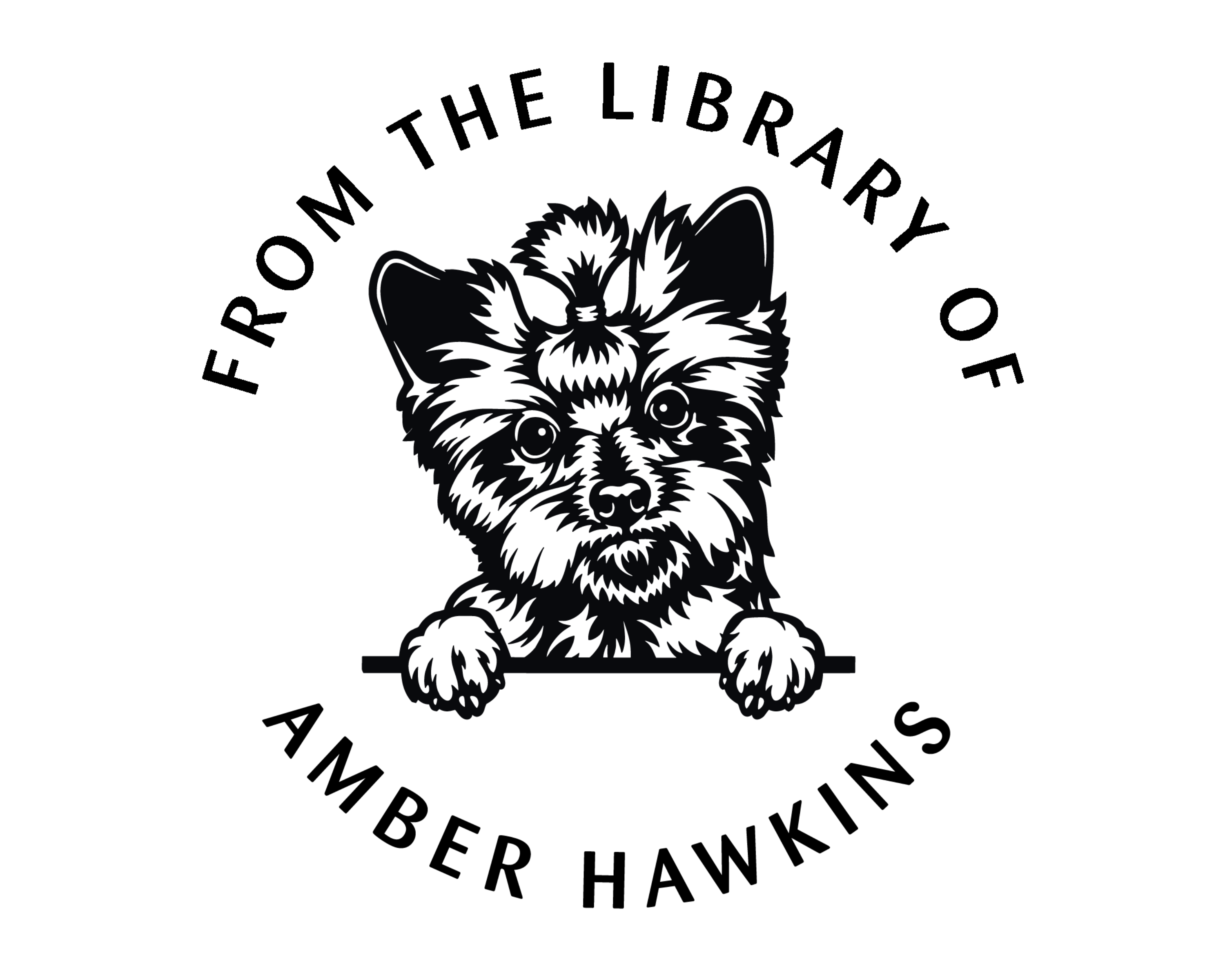 Dog Custom Name Book Stamp - JL-DOG15-YorkshireTerrier