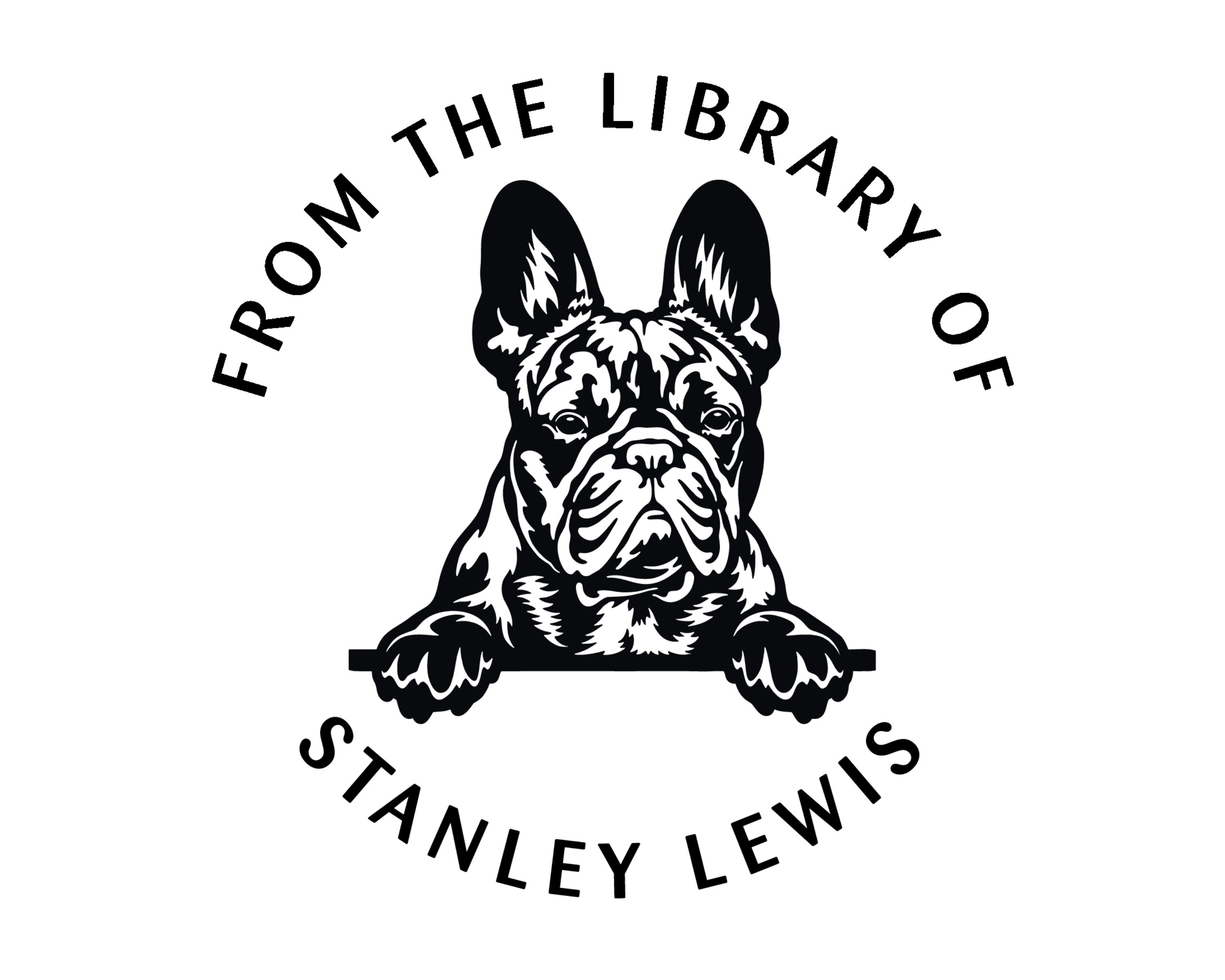 Dog Custom Name Book Stamp - JL-DOG22-FrenchBulldog