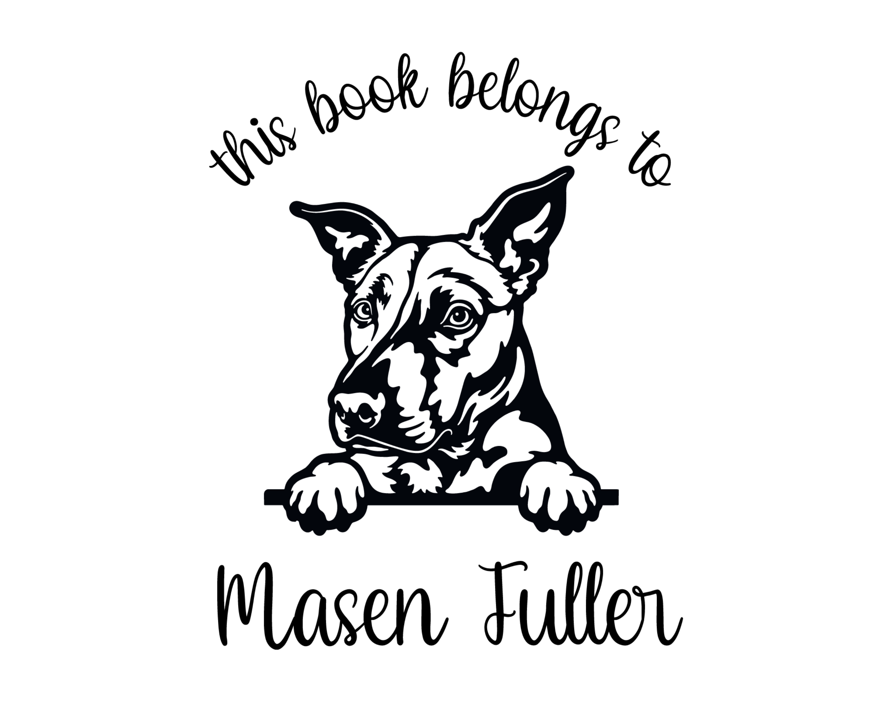 Dog Custom Name Book Stamp - JL-DOG27-ThaiRidgeback