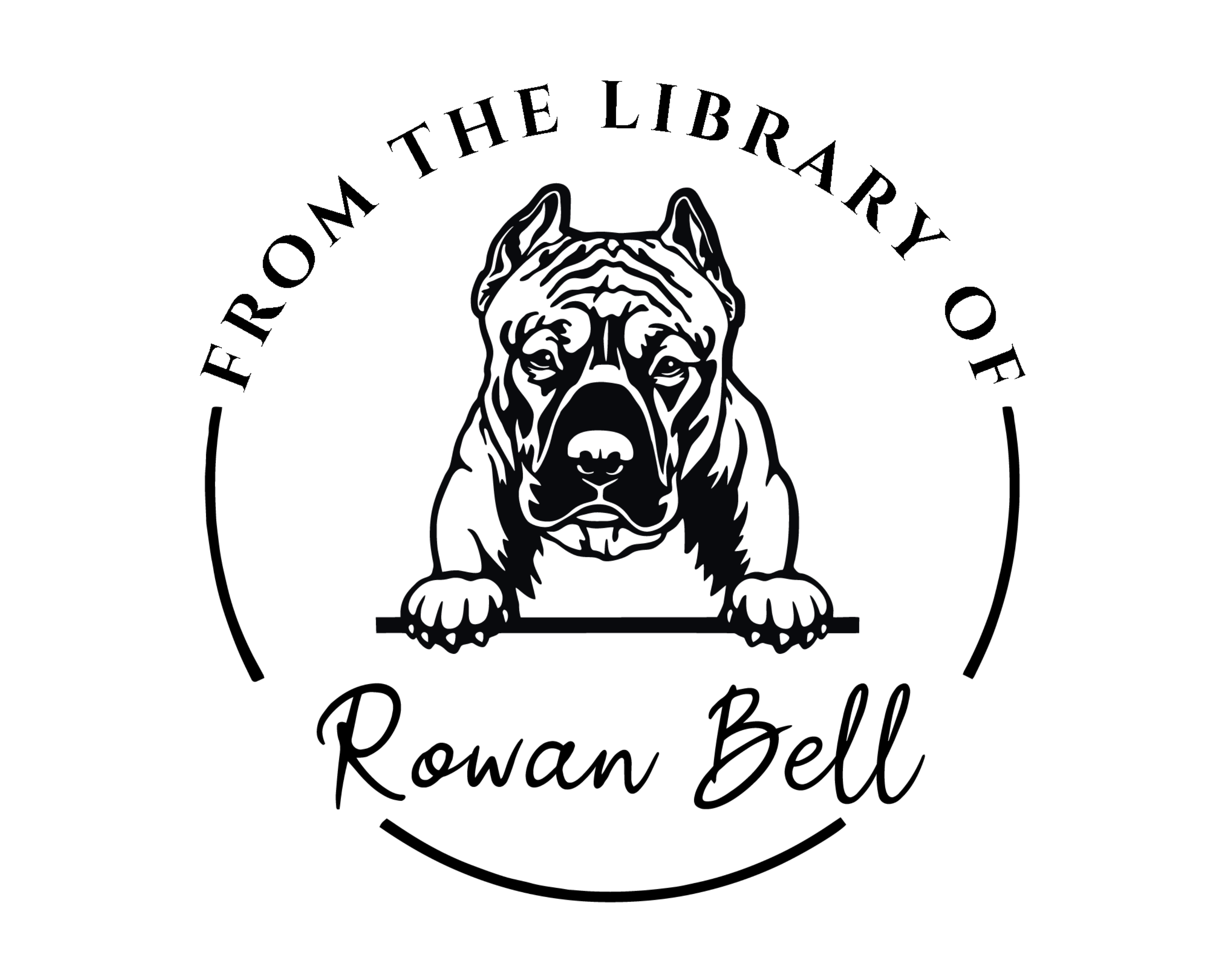 Dog Custom Name Book Stamp - JL-DOG3-AmericanPitBull