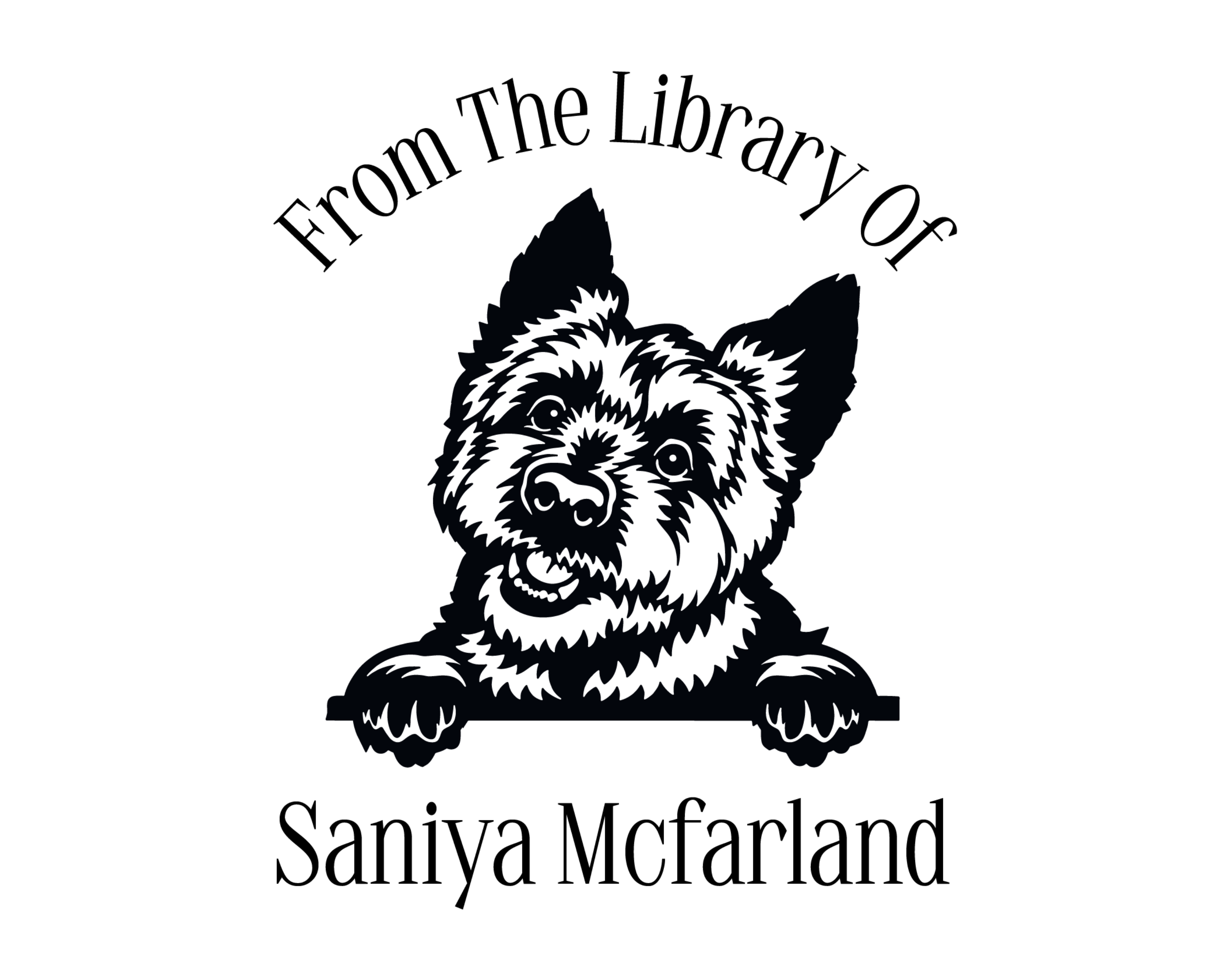 Dog Custom Name Book Stamp - JL-DOG33-YorkshireTerrier