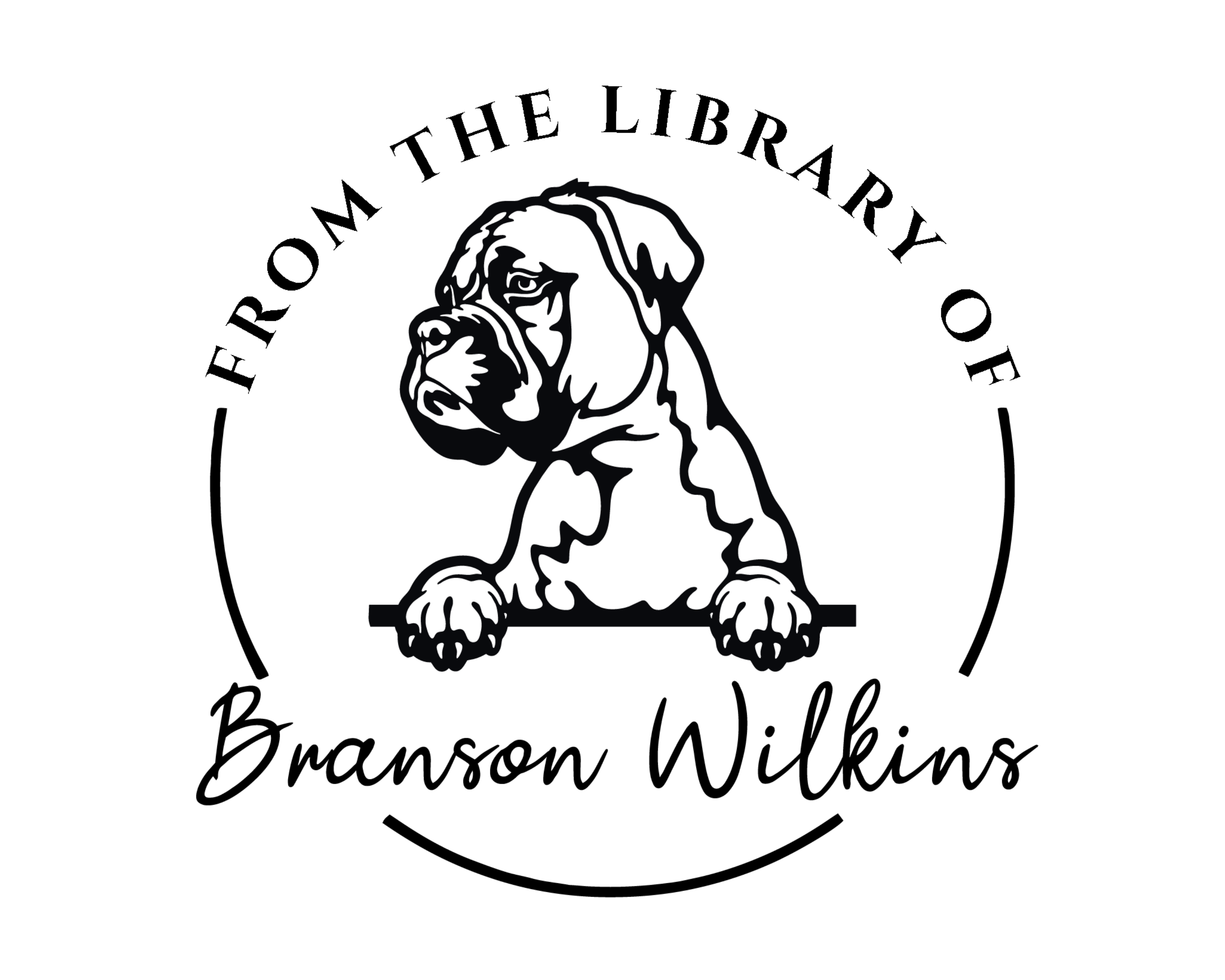 Dog Custom Name Book Stamp - JL-DOG45-Boxer