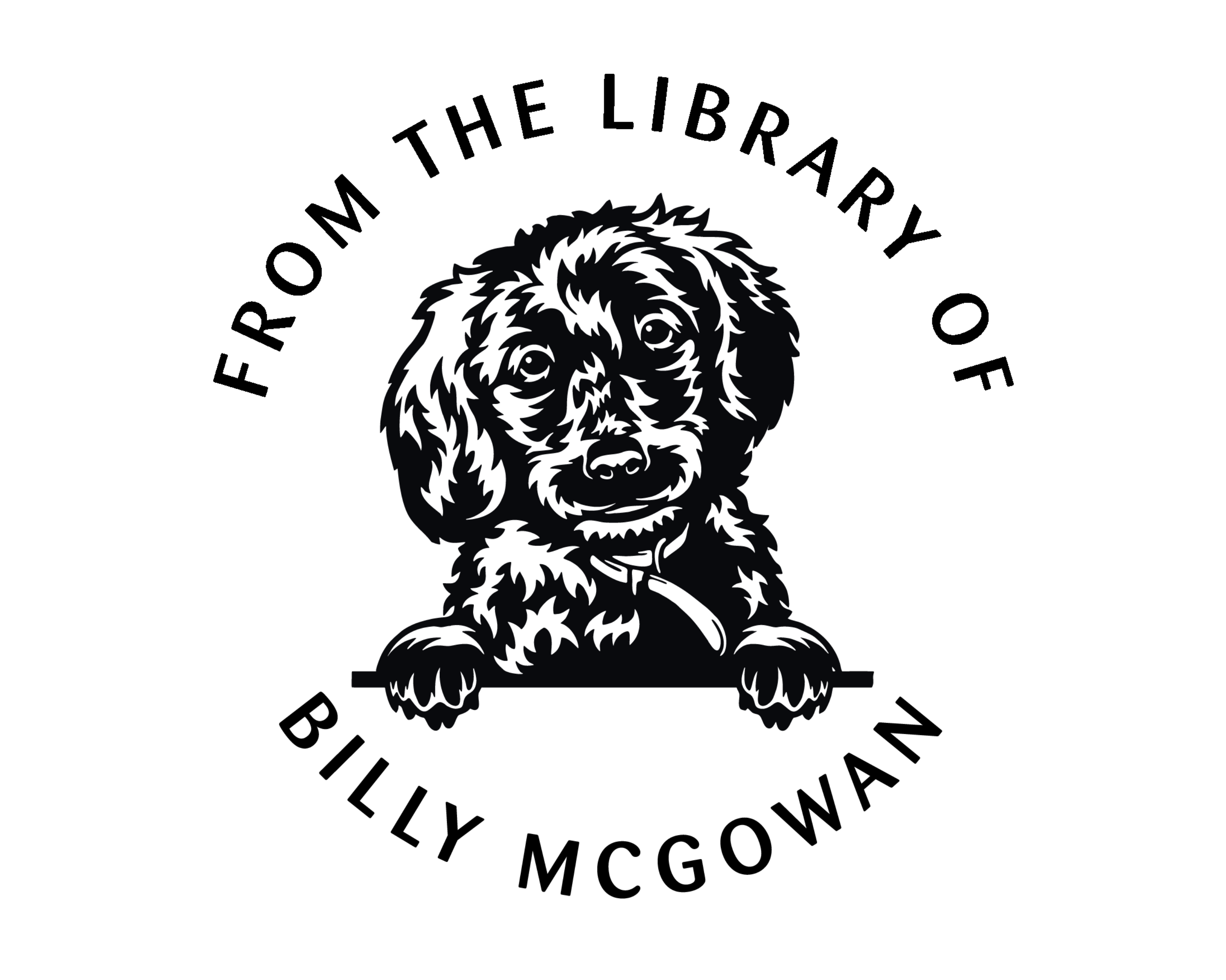 Dog Custom Name Book Stamp - JL-DOG8-Poodle