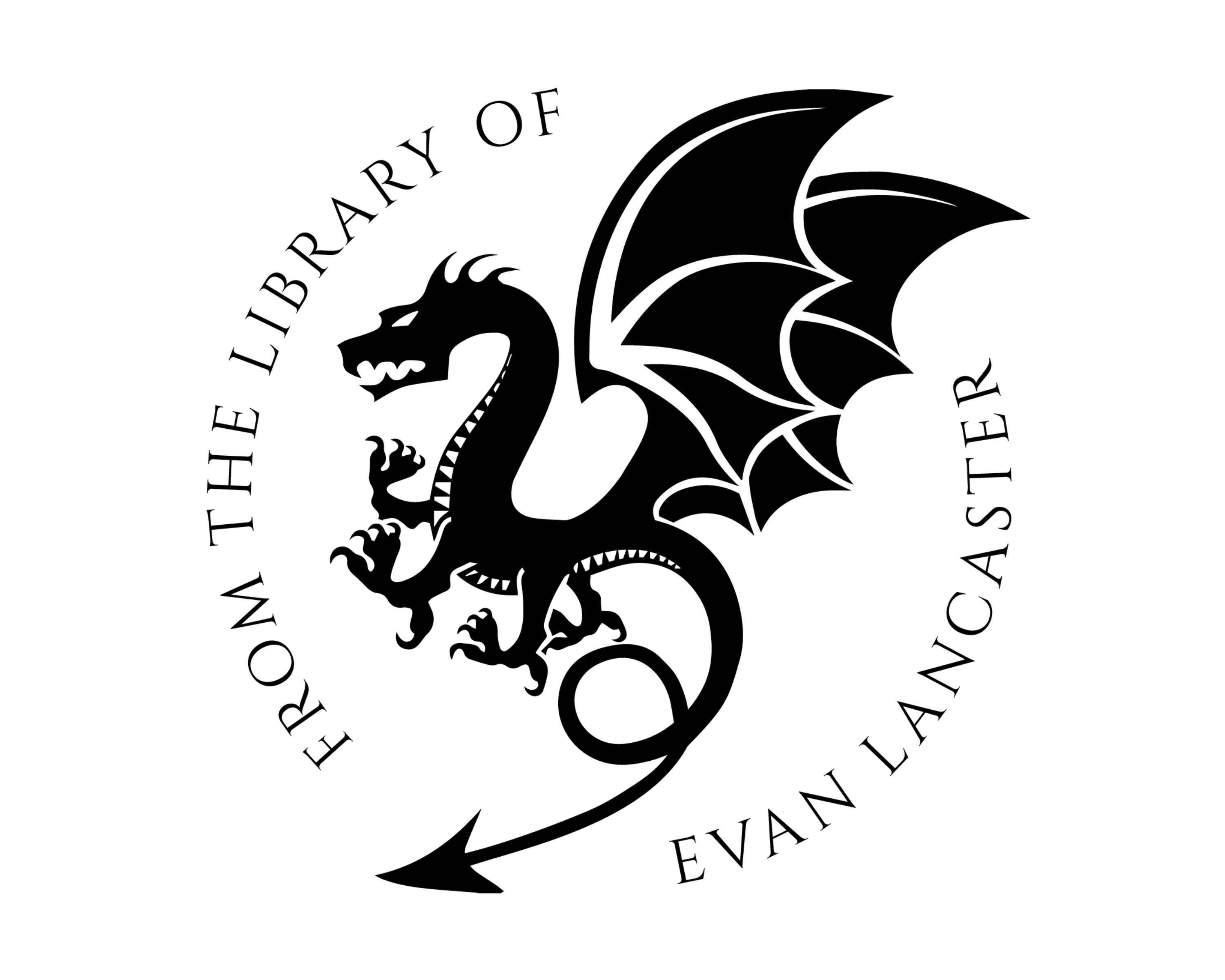 Dragon Custom Name Book Stamp - JL-DRAGON1