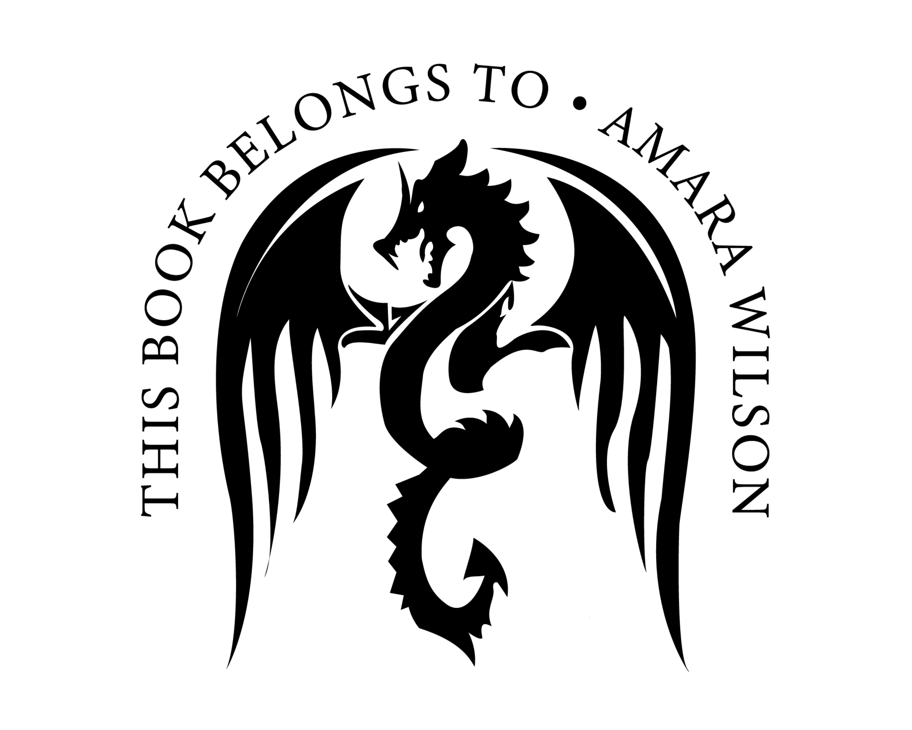 Dragon Custom Name Book Stamp - JL-DRAGON8