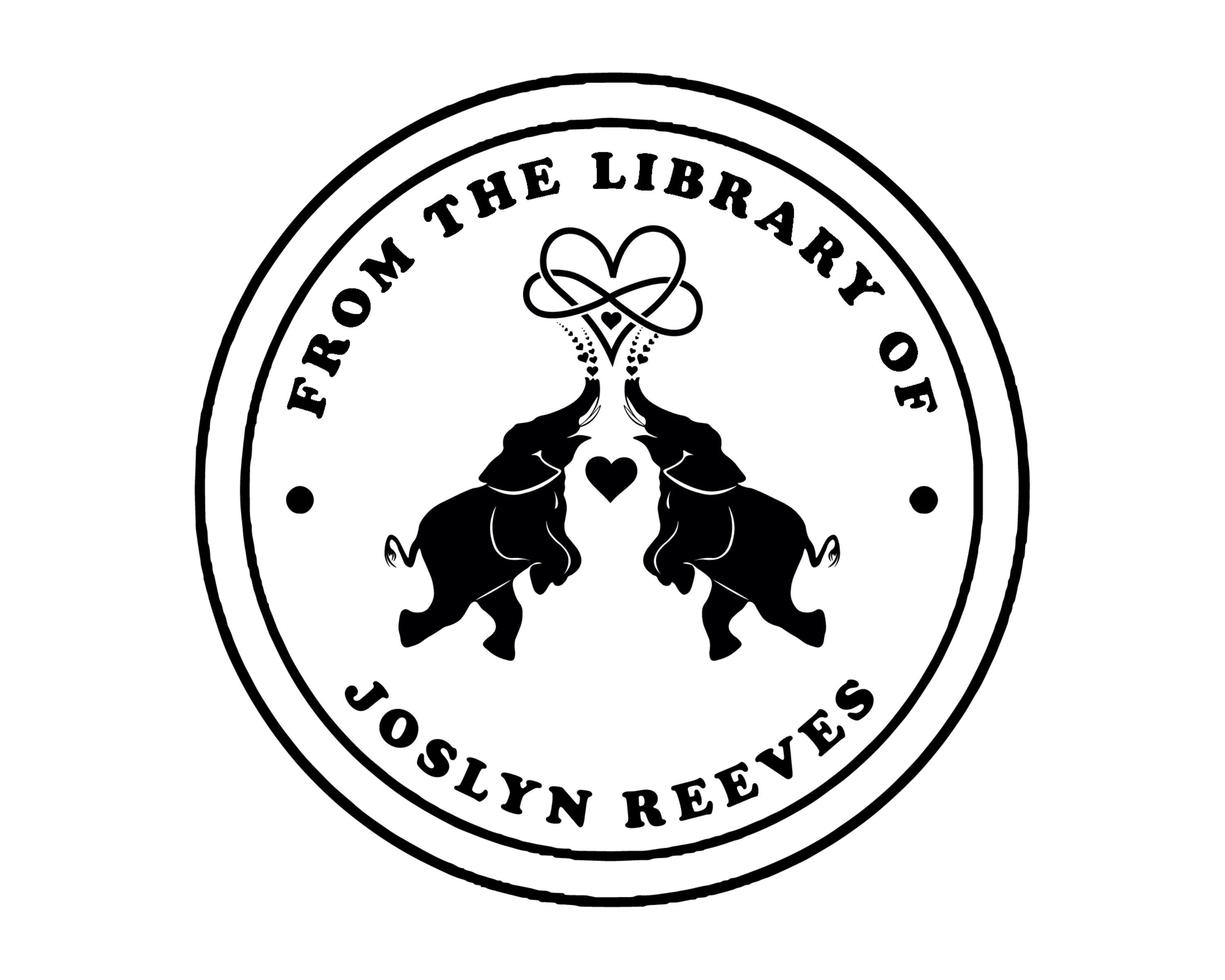 Elephants Custom Name Book Stamp - JL-Elephants5