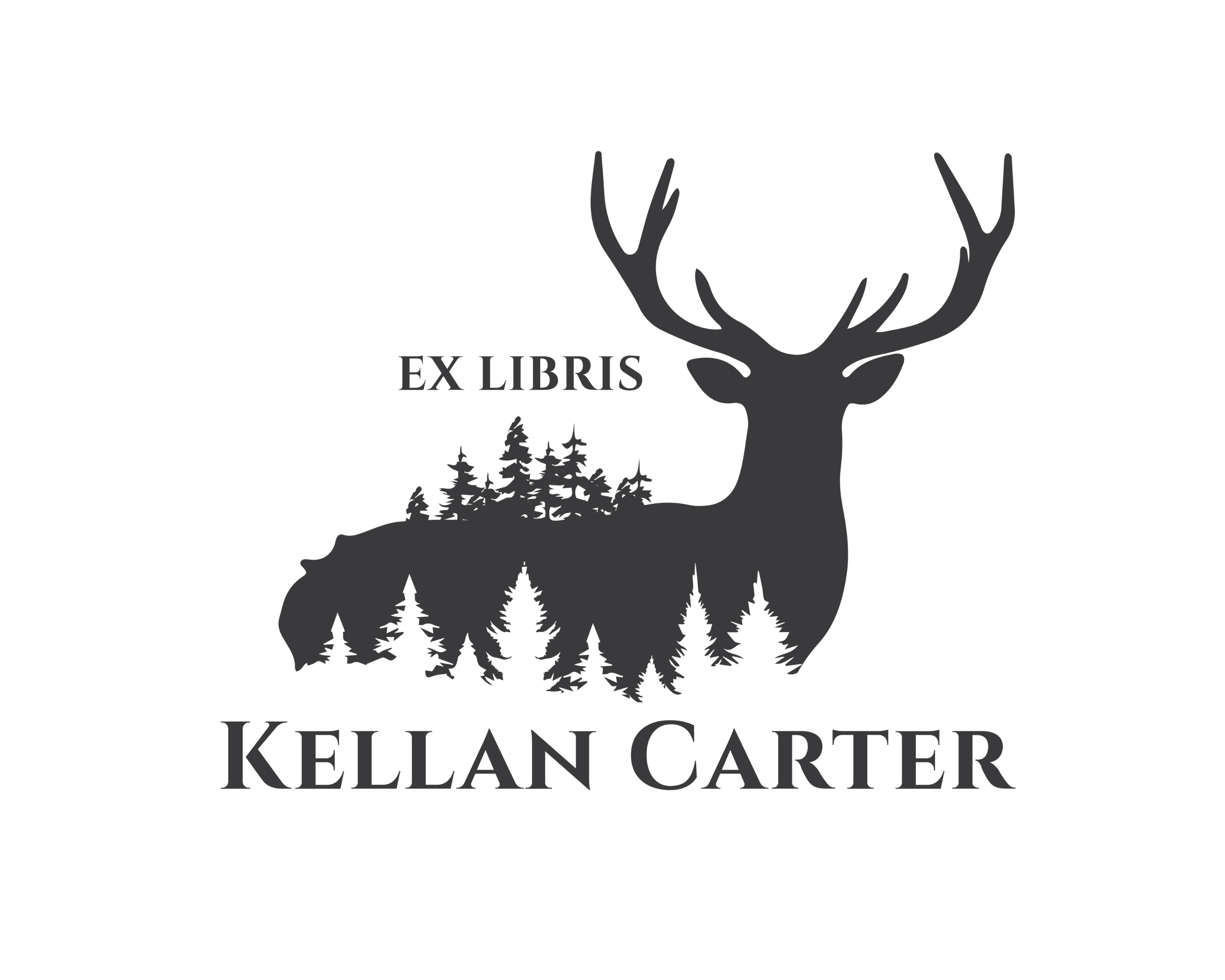 Animals Custom Name Book Stamp - JL-FOREST2