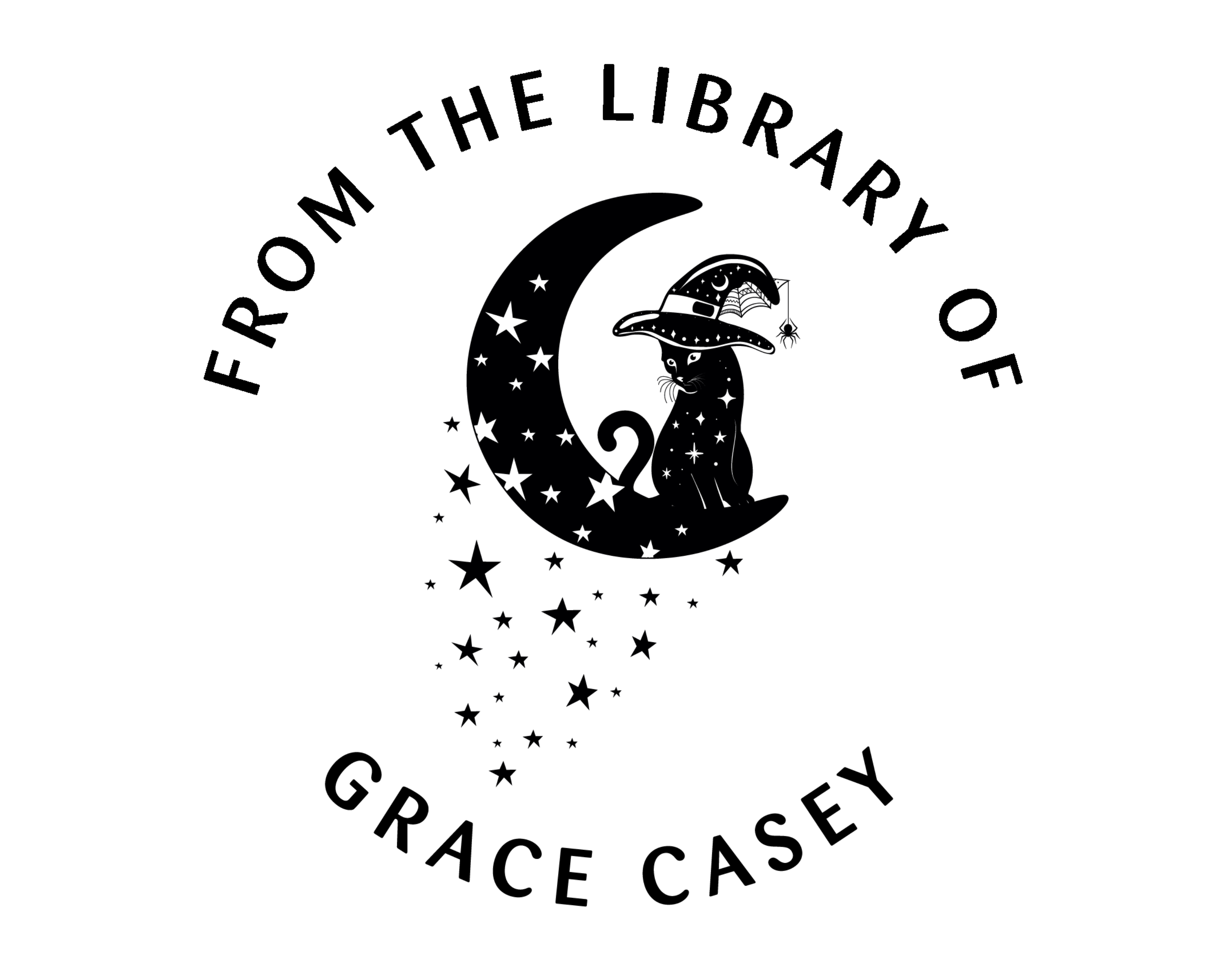 Cat Custom Name Book Stamp - JL-FloralCats22