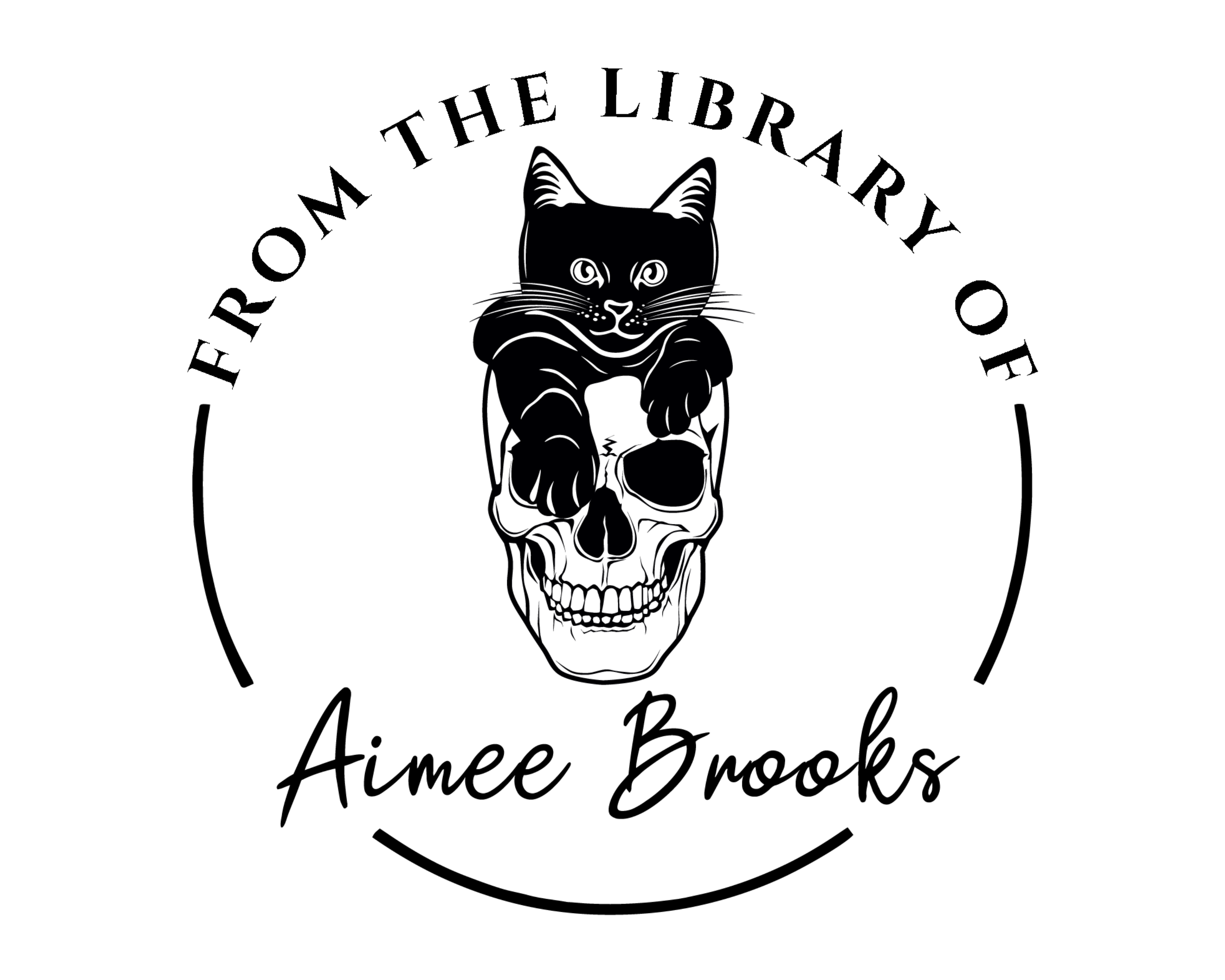 Cat Custom Name Book Stamp - JL-FloralCats3