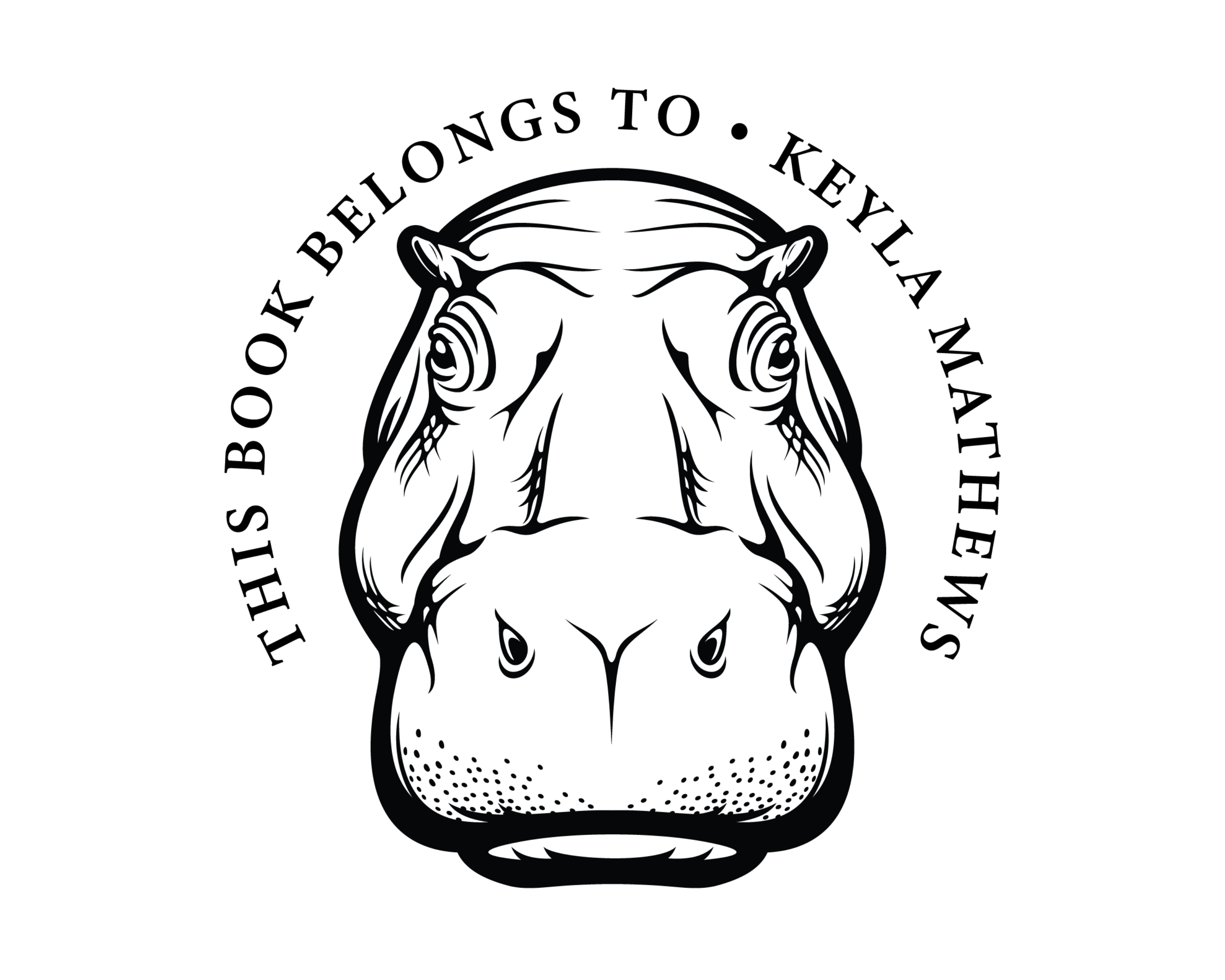 Animals Custom Name Book Stamp - JL-JUNGLE17