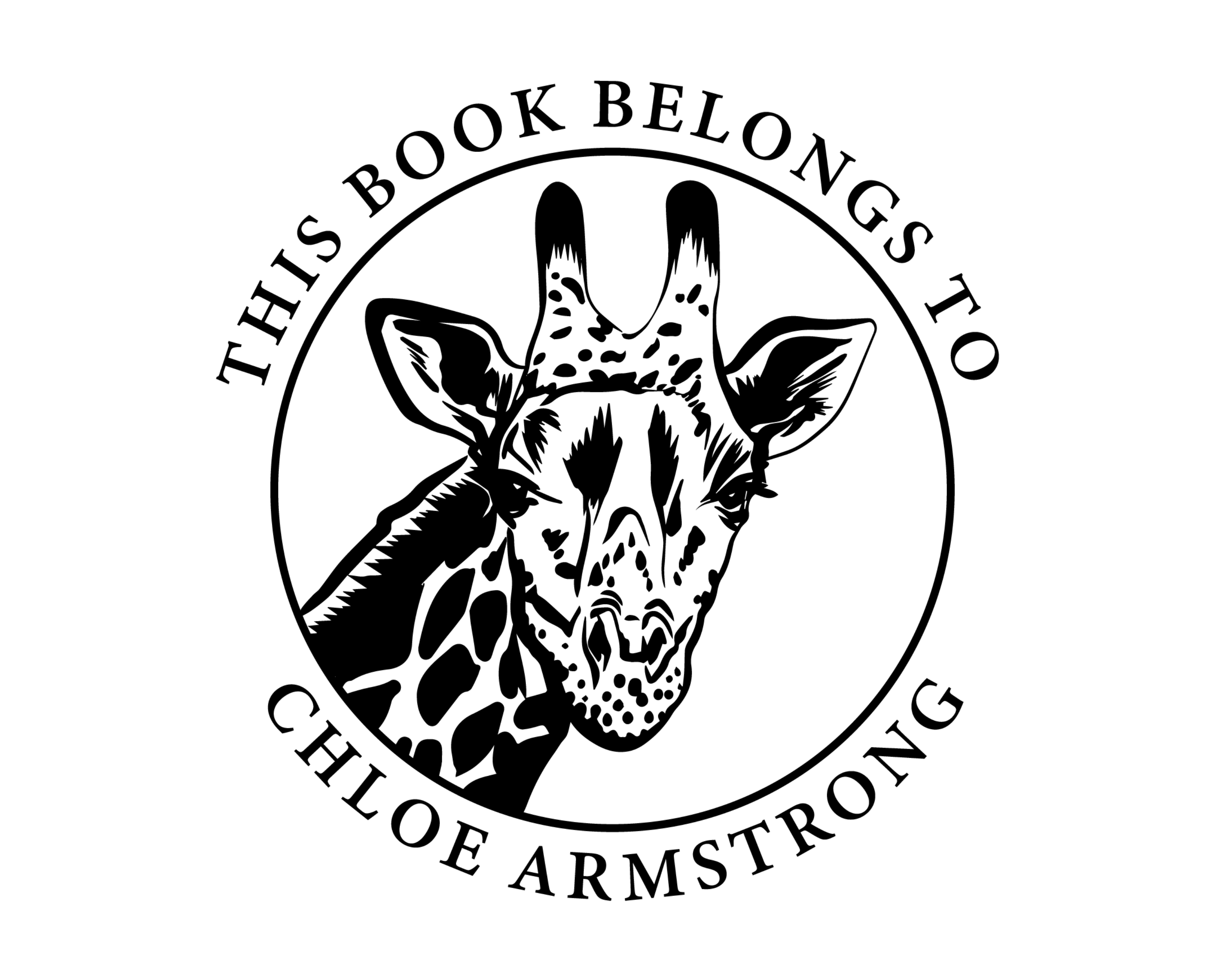 Animals Custom Name Book Stamp - JL-JUNGLE7