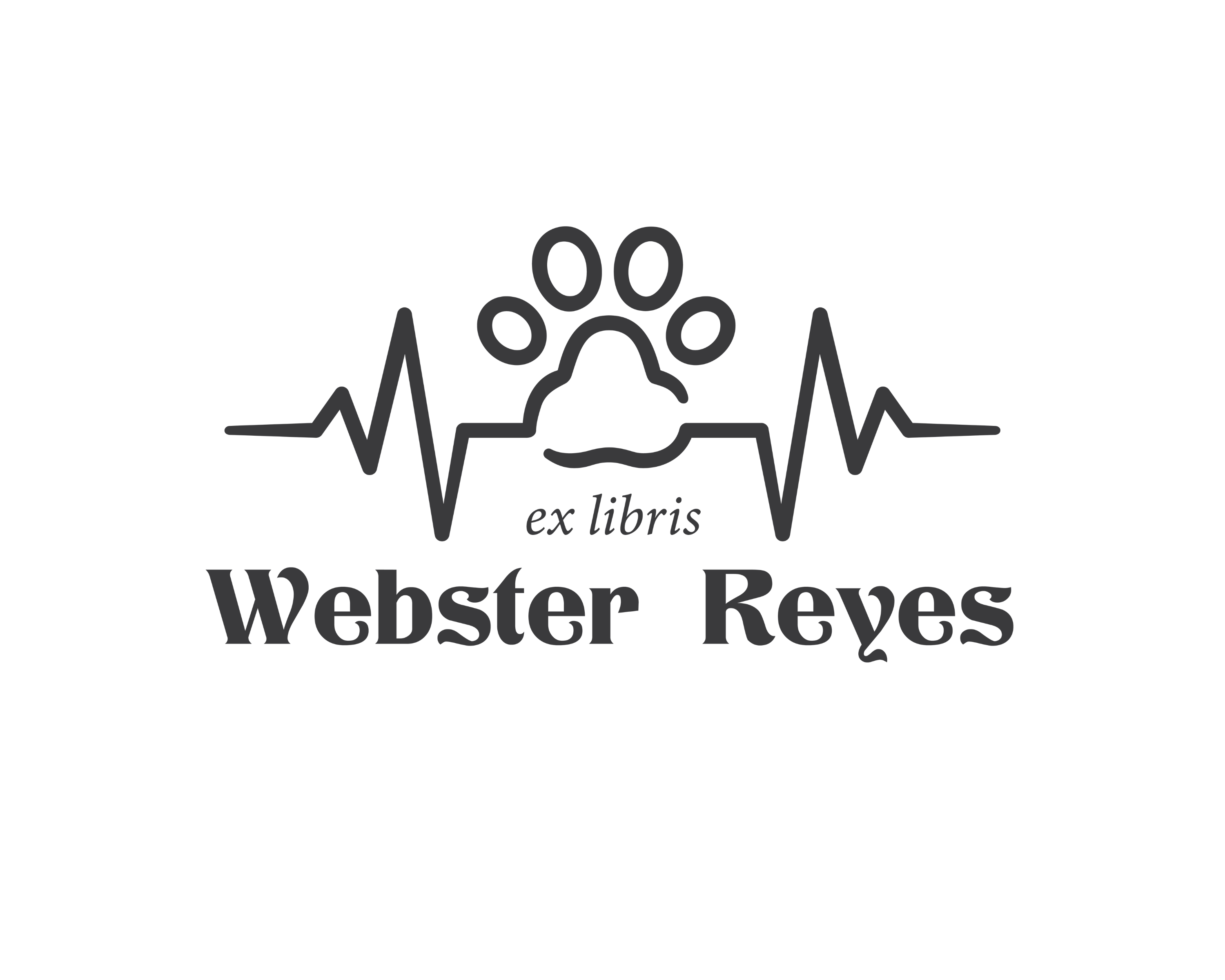 Dog Custom Name Book Stamp - JL-PAW13