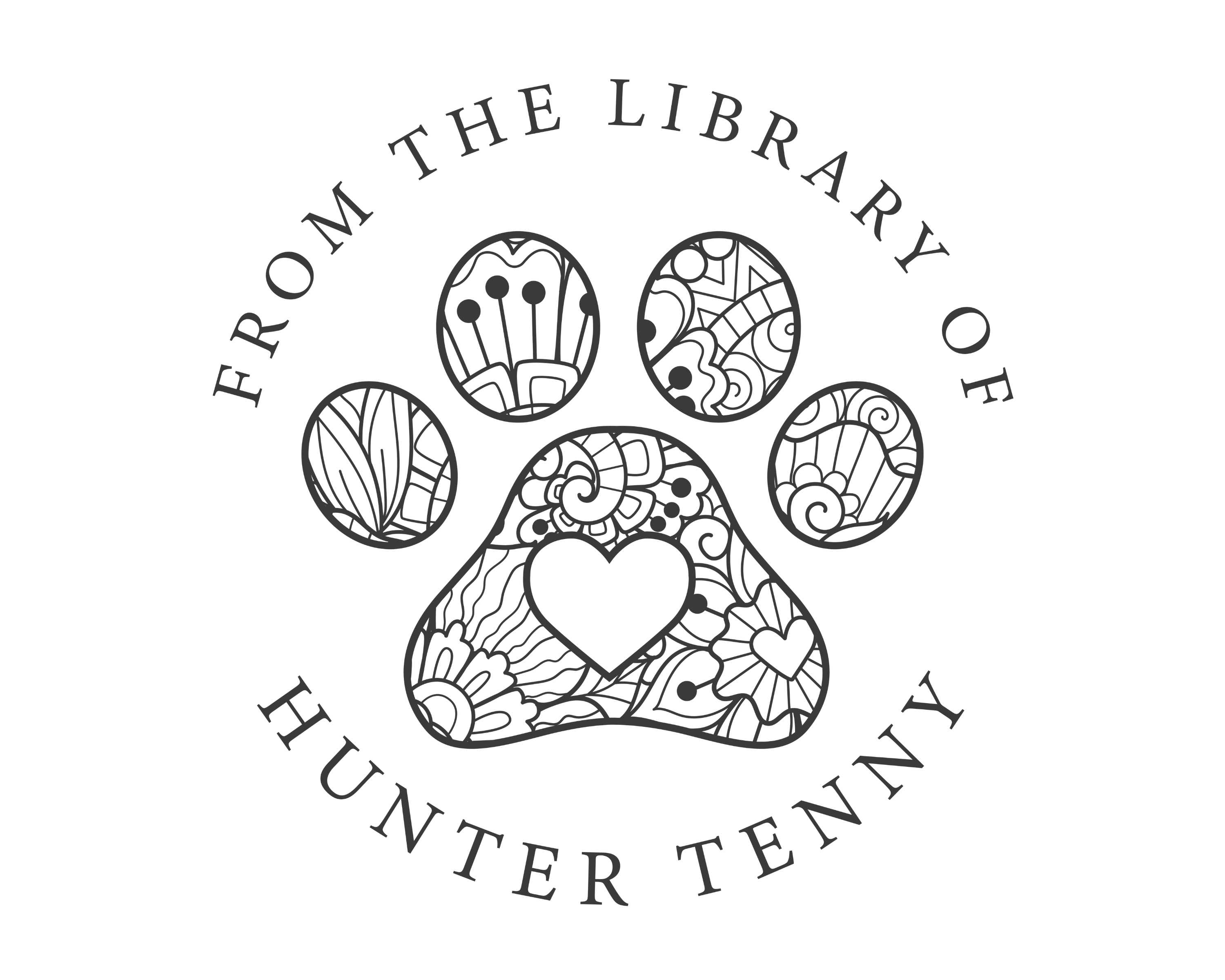 Dog Custom Name Book Stamp - JL-PAW15