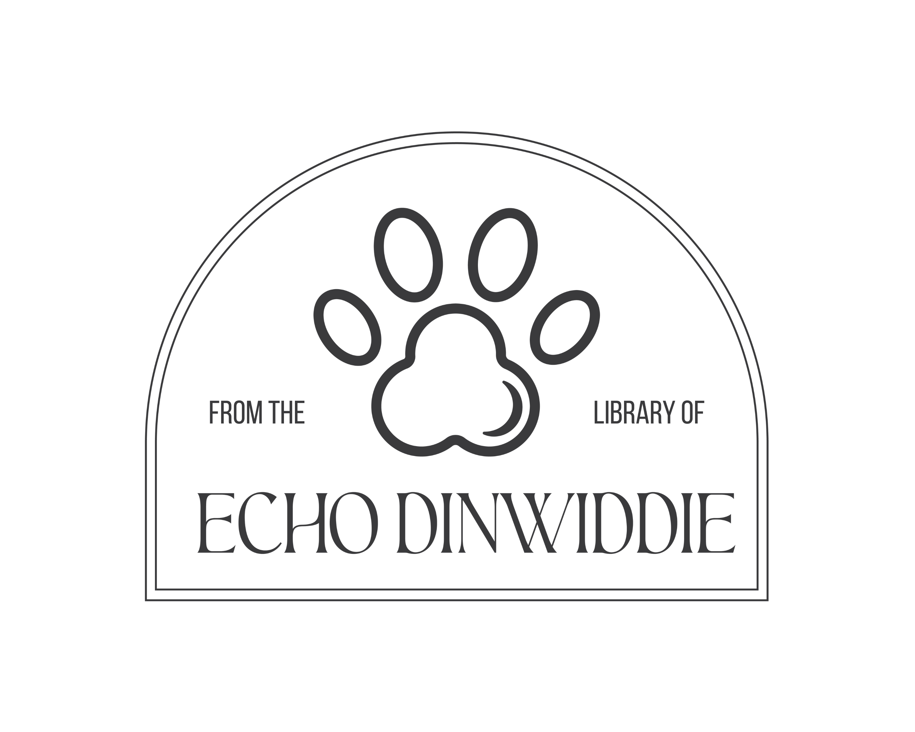 Dog Custom Name Book Stamp - JL-PAW5