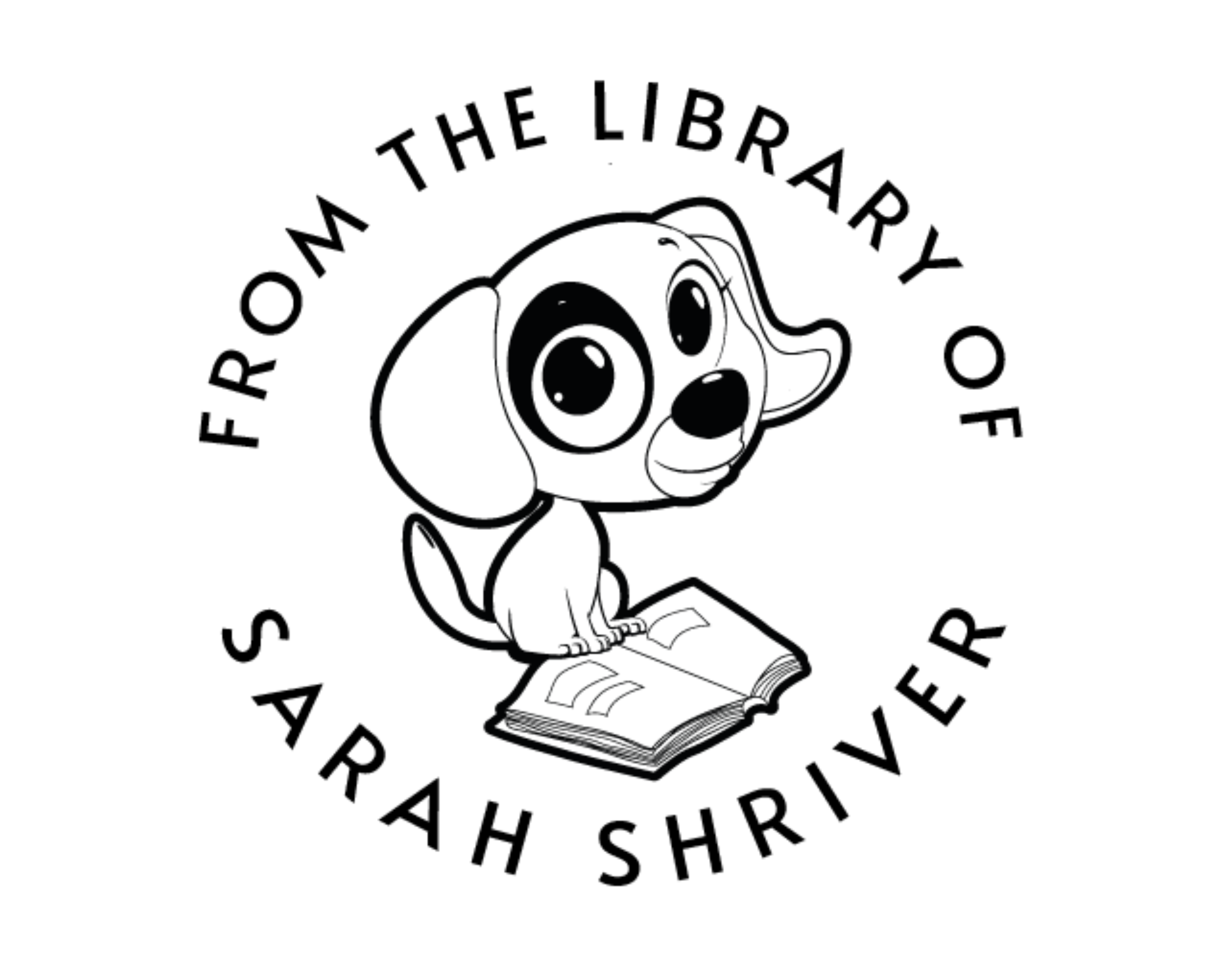 Dog Custom Name Book Stamp - RNDBK-31