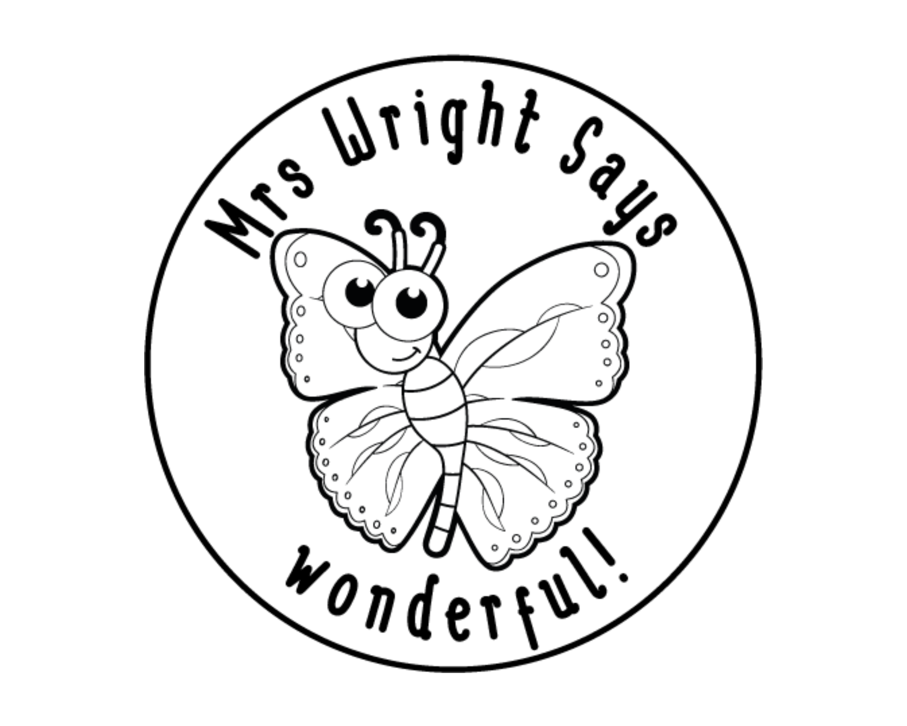 Butterfly Custom Name Book Stamp - ROUND-TCH-10