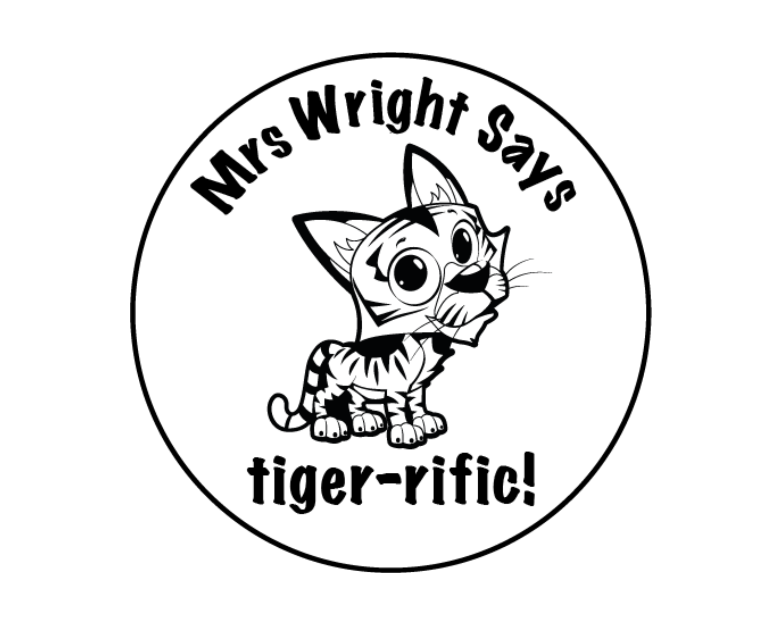 Animals Custom Name Book Stamp - ROUND-TCH-9