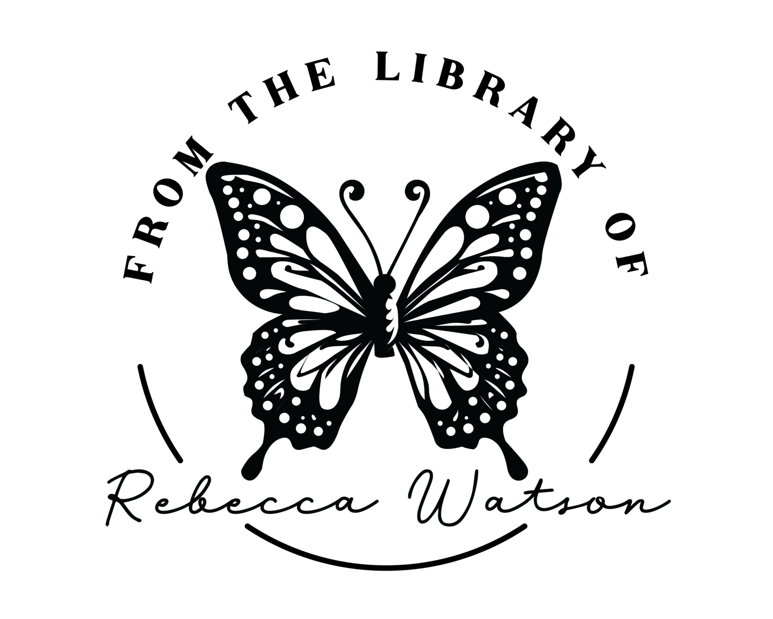 Butterfly Custom Name Book Stamp - STF-14