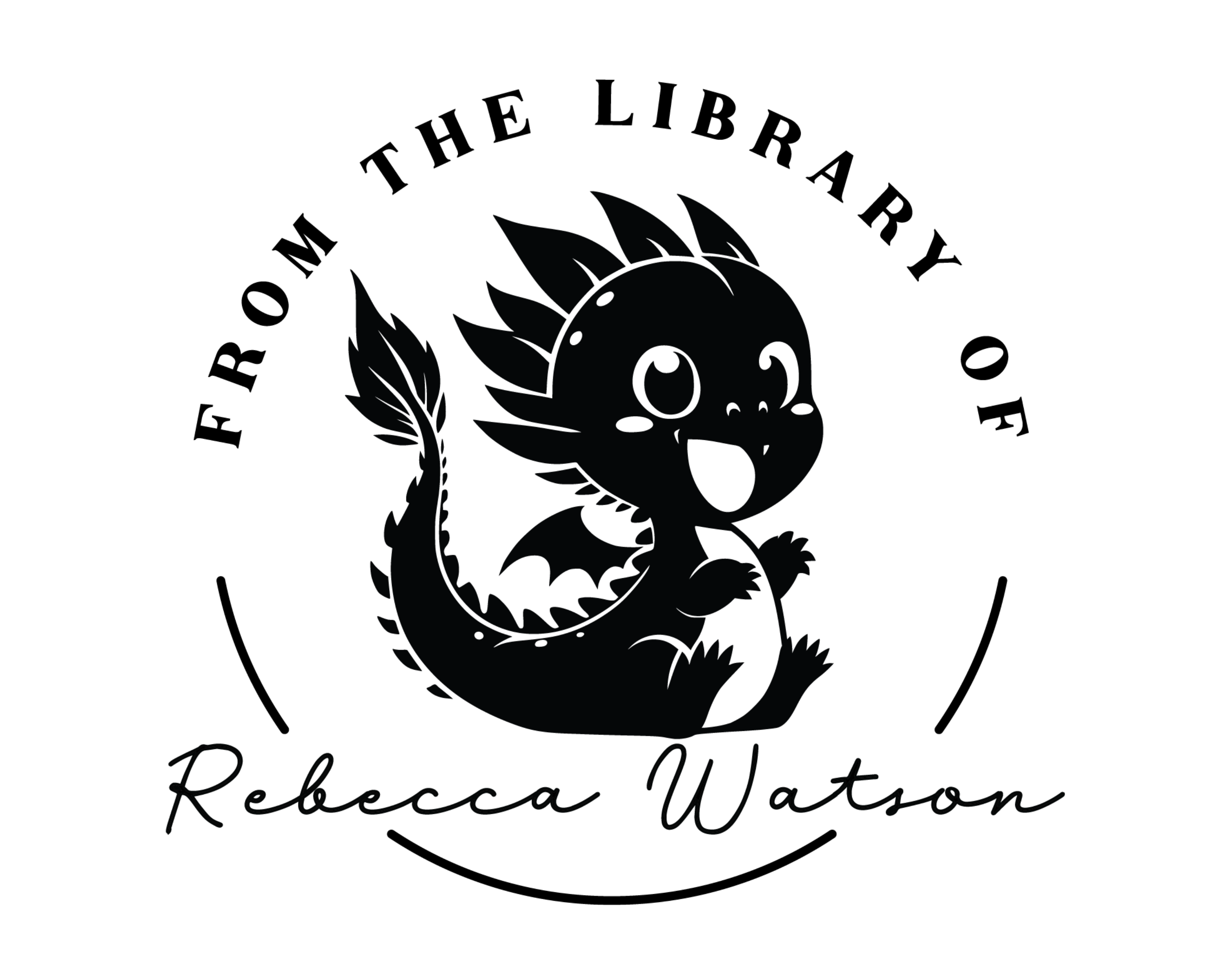 Dragon Custom Name Book Stamp - STF-15