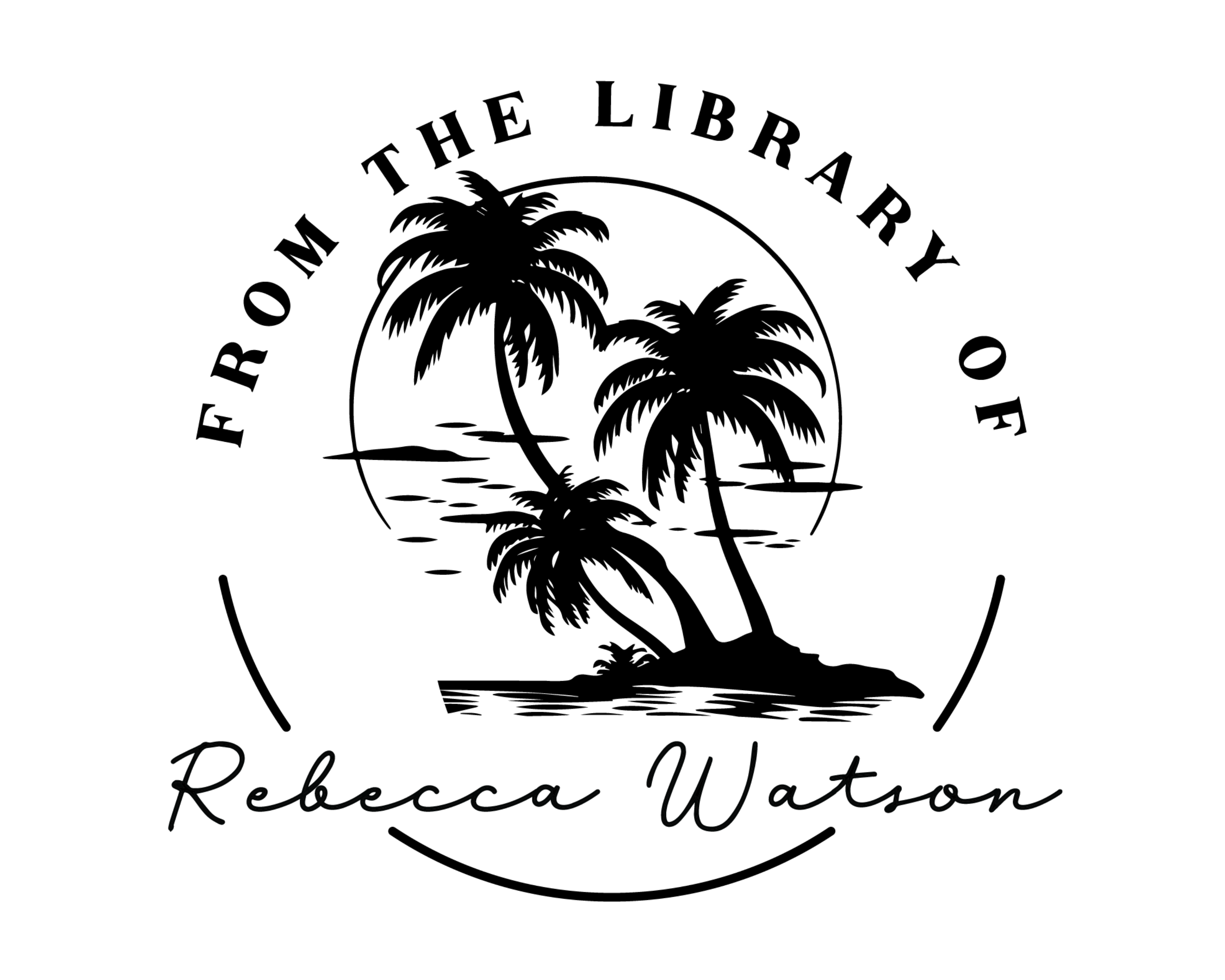 Beach Custom Name Book Stamp - STF-6