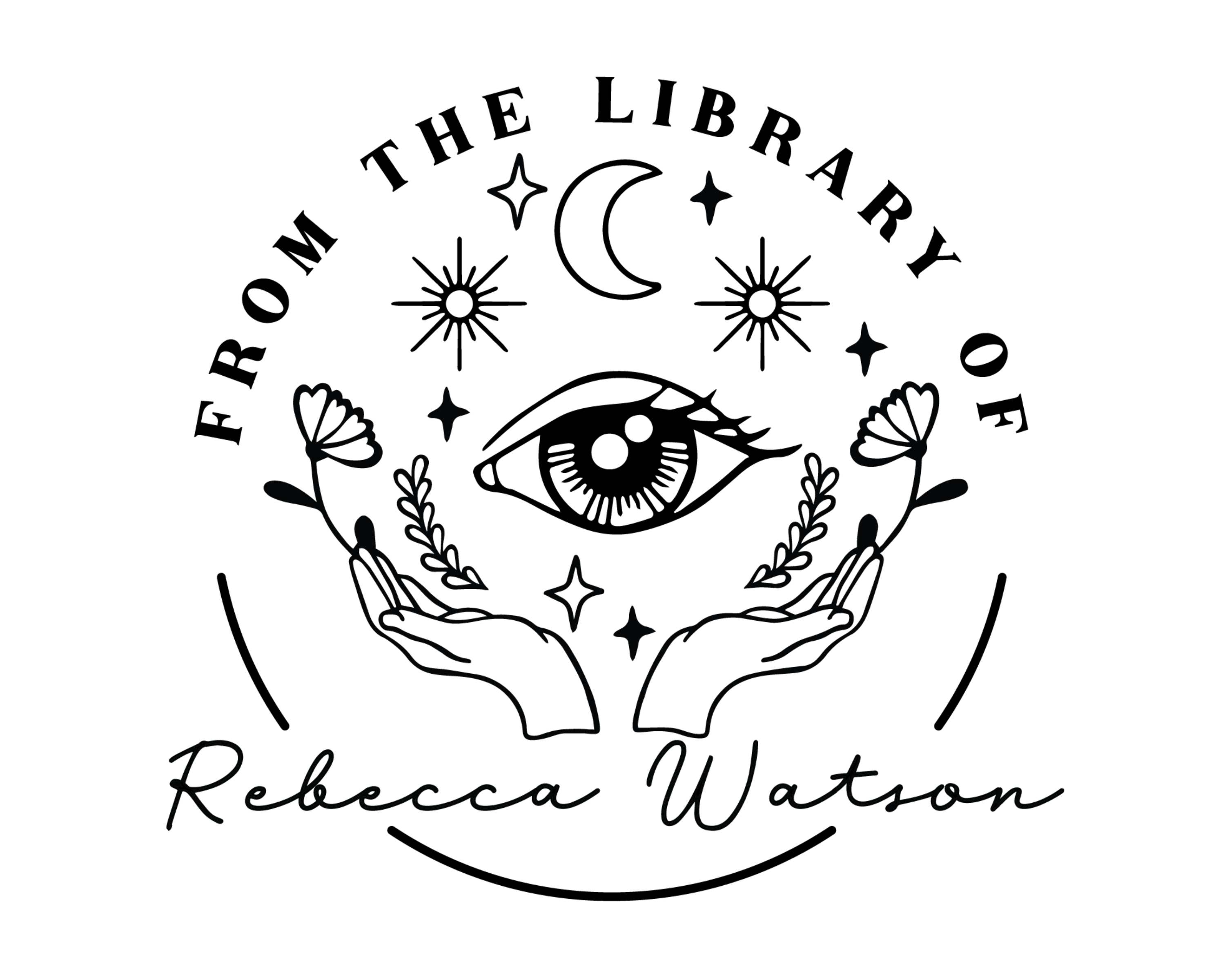 Celestial Custom Name Book Stamp - STF-9