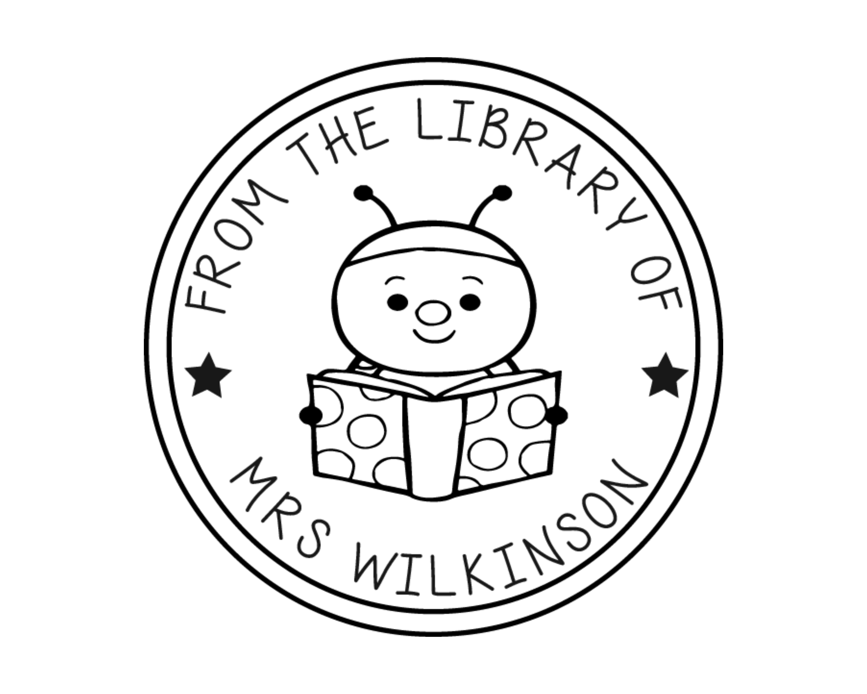 Animals Custom Name Book Stamp - TLBUGBOOK