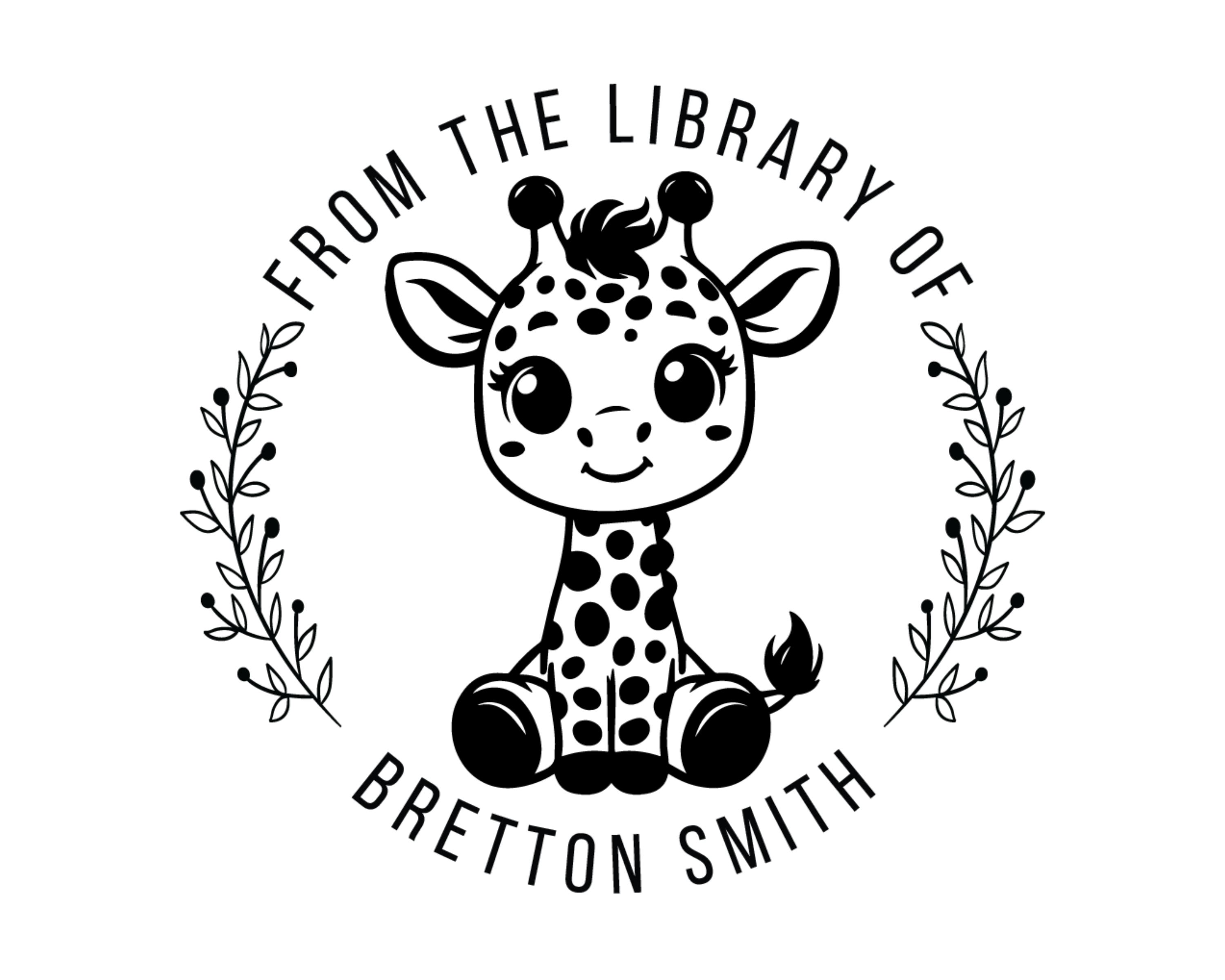 Animals Custom Name Book Stamp - TOL-97