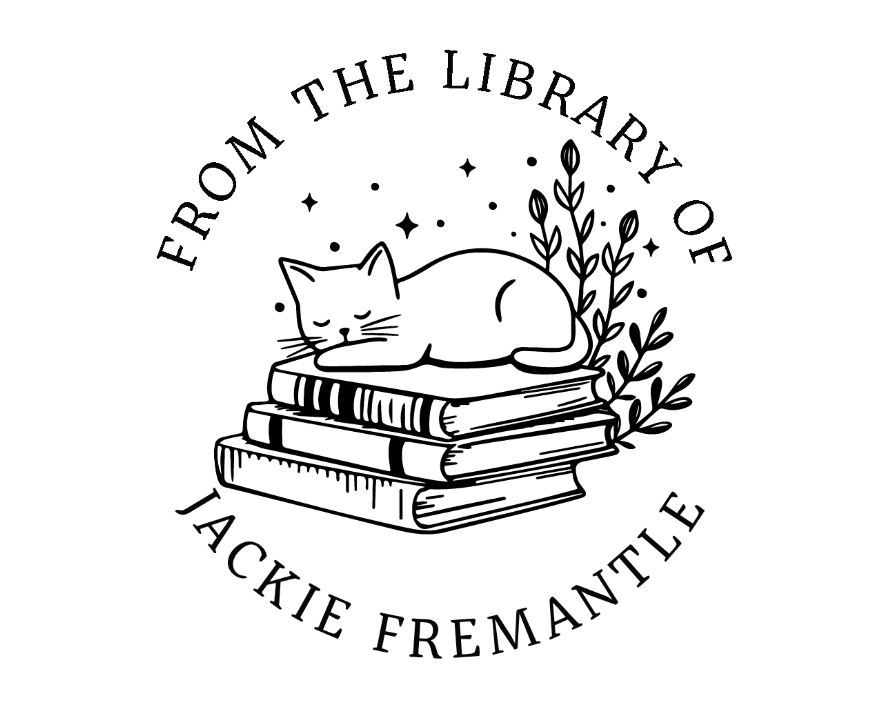 Cat Custom Name Book Stamp - TOL-99