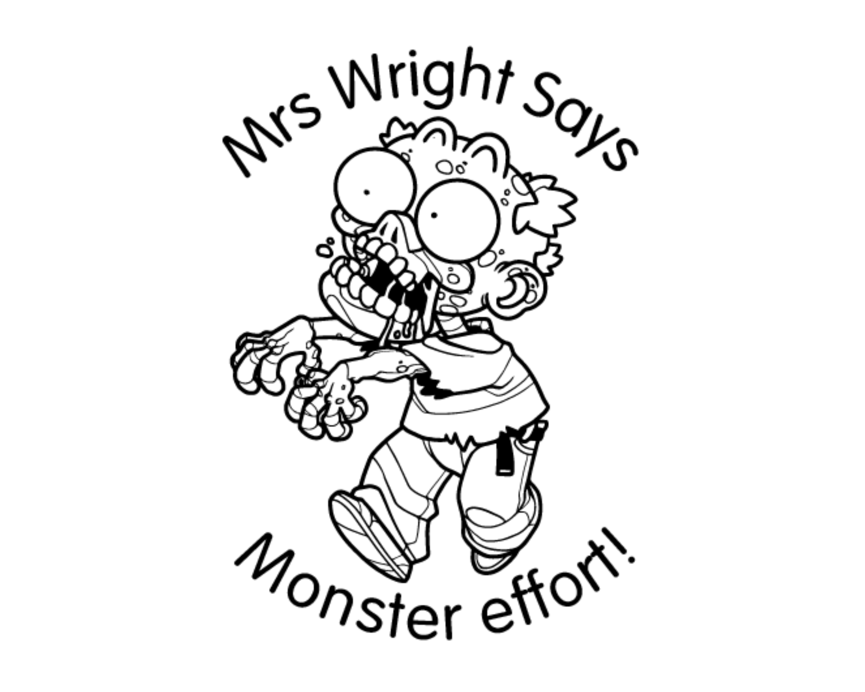 Halloween Custom Name Book Stamp - TZRND - MONSTER