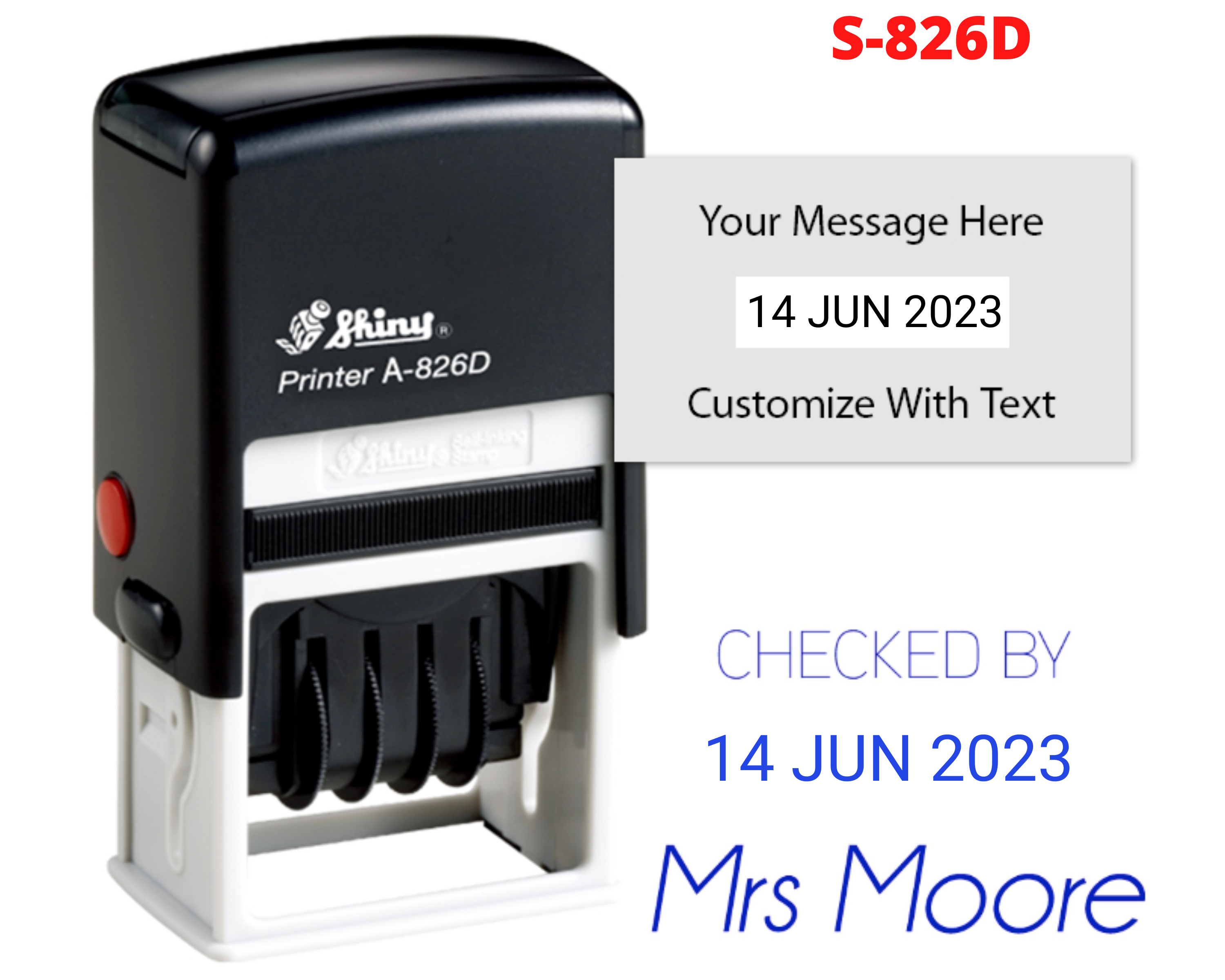 Custom Date Stamper Personalised With Your Name