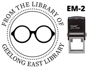 Library Book Stamp Custom - Initials