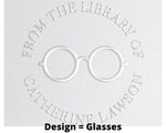 Load image into Gallery viewer, Custom Library Book Embosser - Glasses
