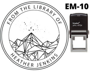 Library Book Stamp Custom - Reading Book