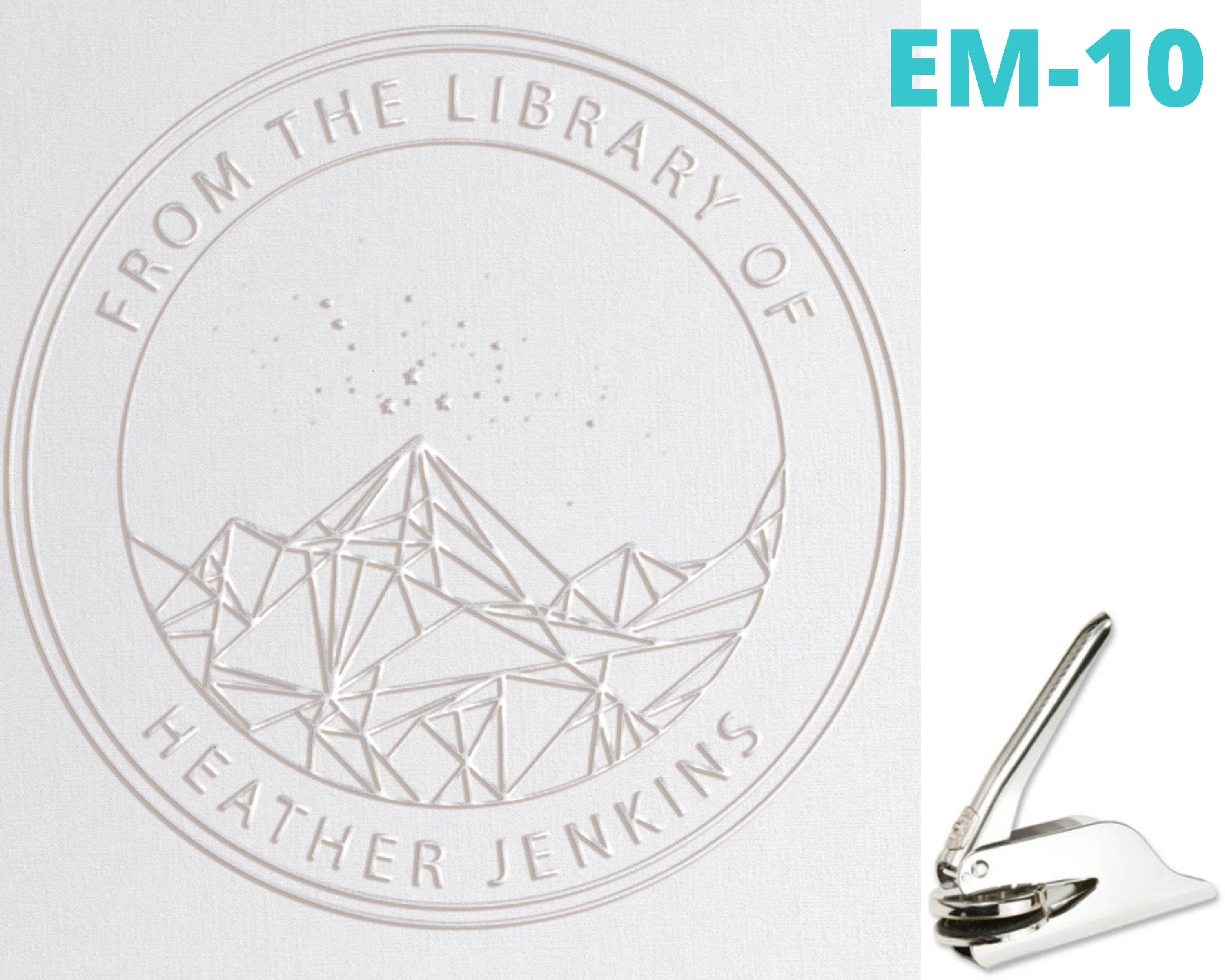 Custom Library Book Embosser - Initials – Stampful